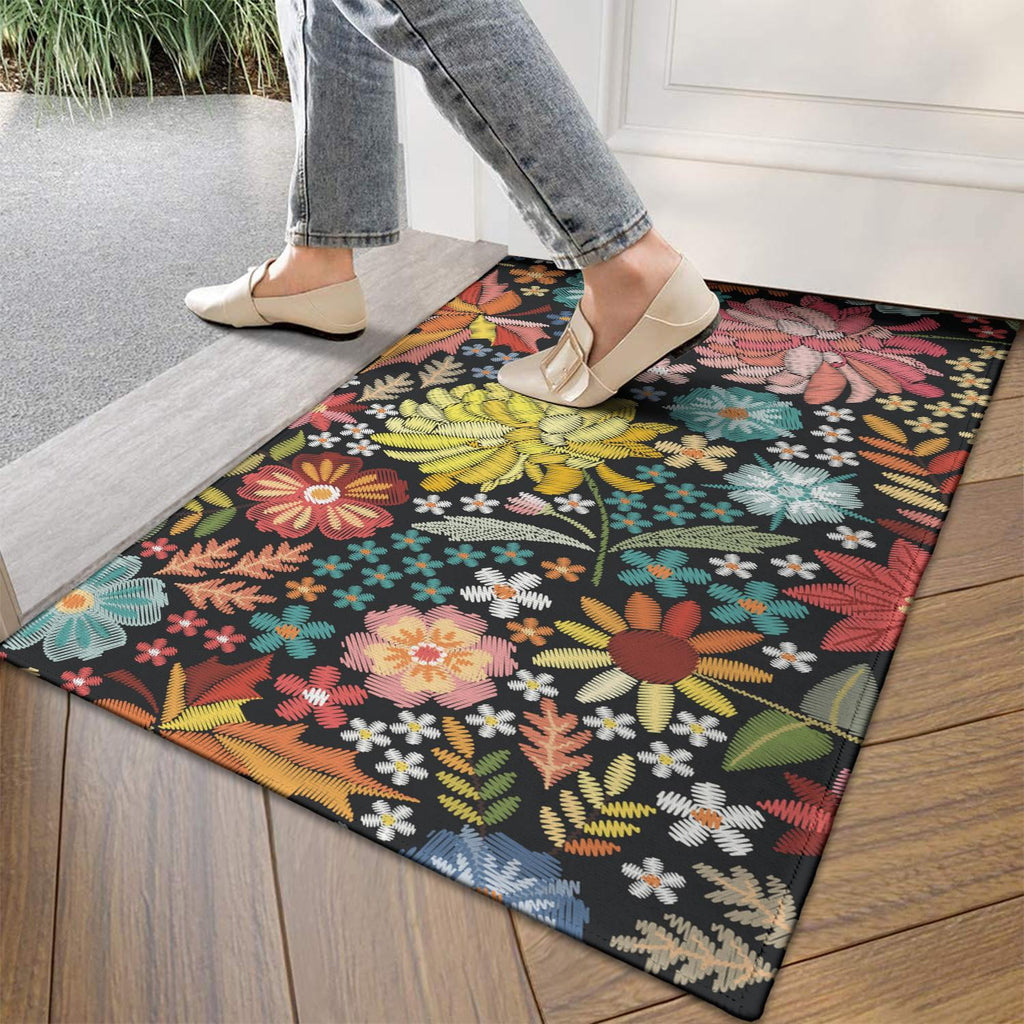 Brown Vintage Tribal Western Non Slip Washable Door Mat Funny Doormat Outdoor Inside Floor Rugs Crystal Velvet 30x17 Inches