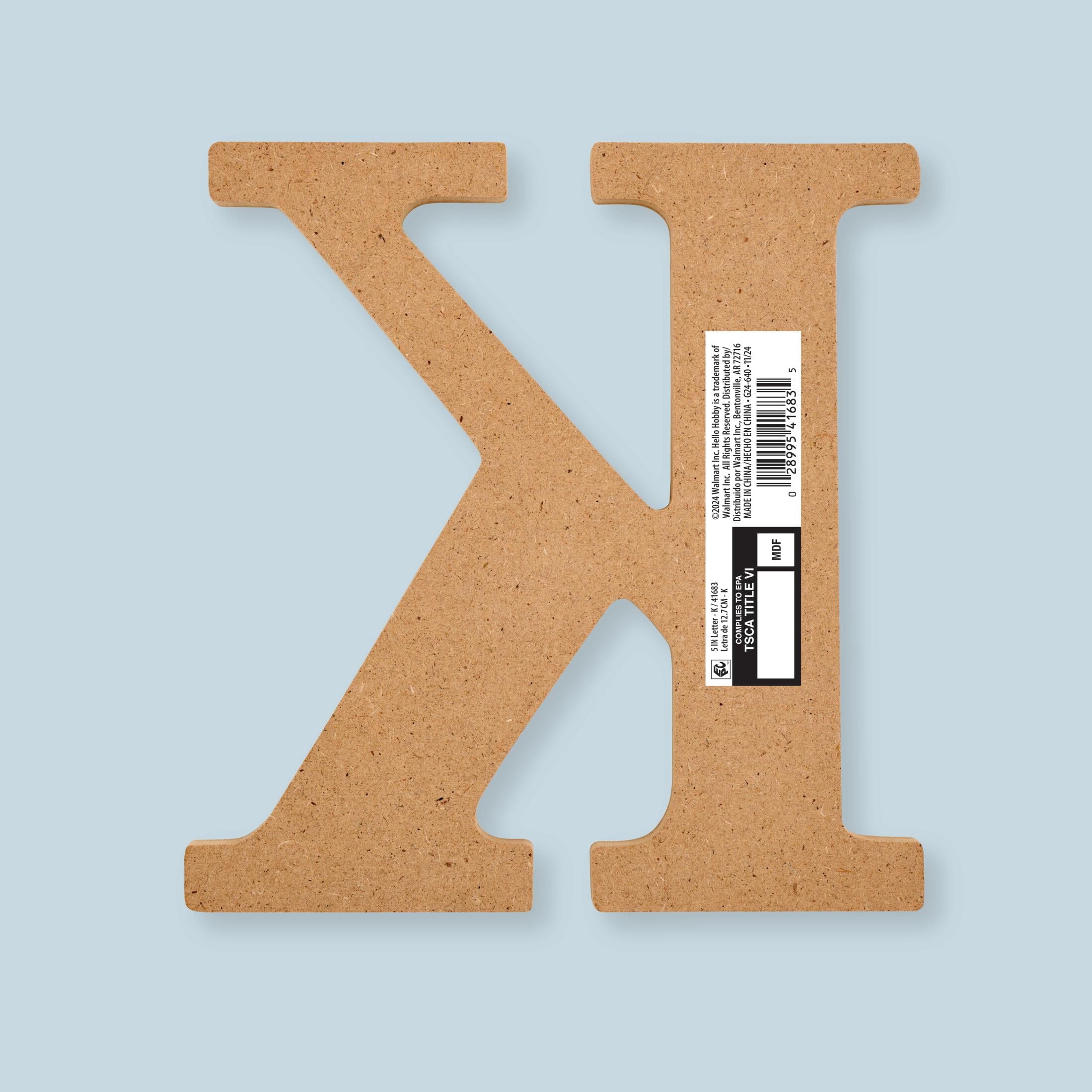 Plaid Unfinished Wood MDF 5" Letter for DIY Arts and Crafts, A