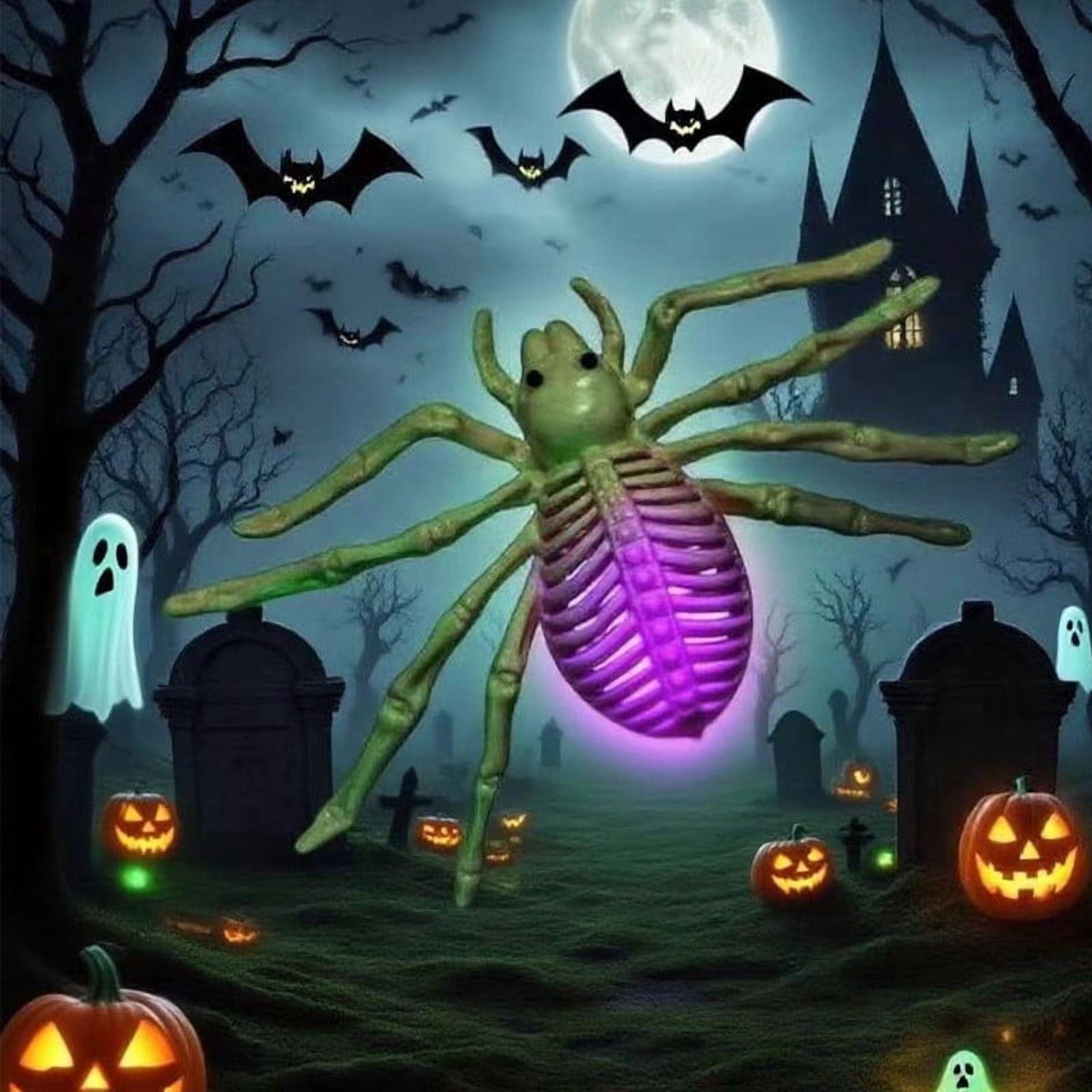 amlbb Halloween Decoration Halloween Skeleton Horror Decorations Simulation Animals Skeleton Ornaments Bar Decoration Frogs Skeleton on Clearance
