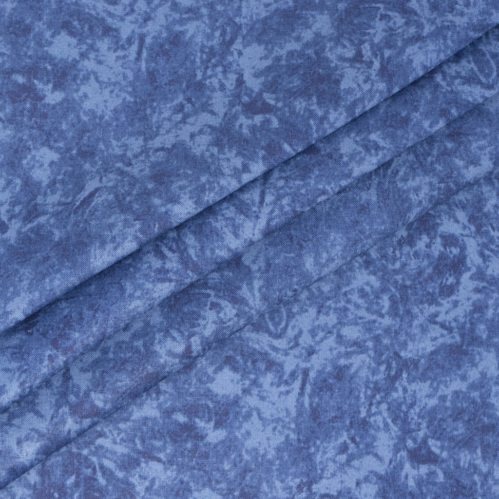 Waverly Inspirations 1 Yard Cut 100% Cotton Prints Fabric, Navy Batik, 44" Wide for Quilting & Sewing