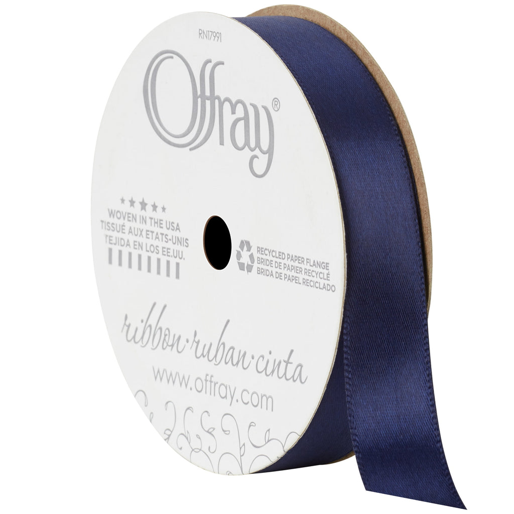 (3 pack) Offray Ribbon, Forest Green 5/8 inch Single Face Satin Polyester Ribbon, 18 feet
