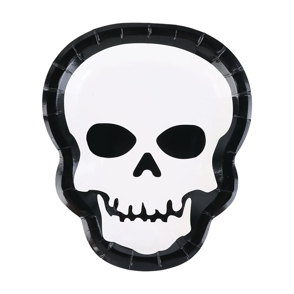 25Pcs Halloween Pumpkin Plates, Disposable Paper Dessert Plates Tableware Party Supplies for Halloween Party Decorations