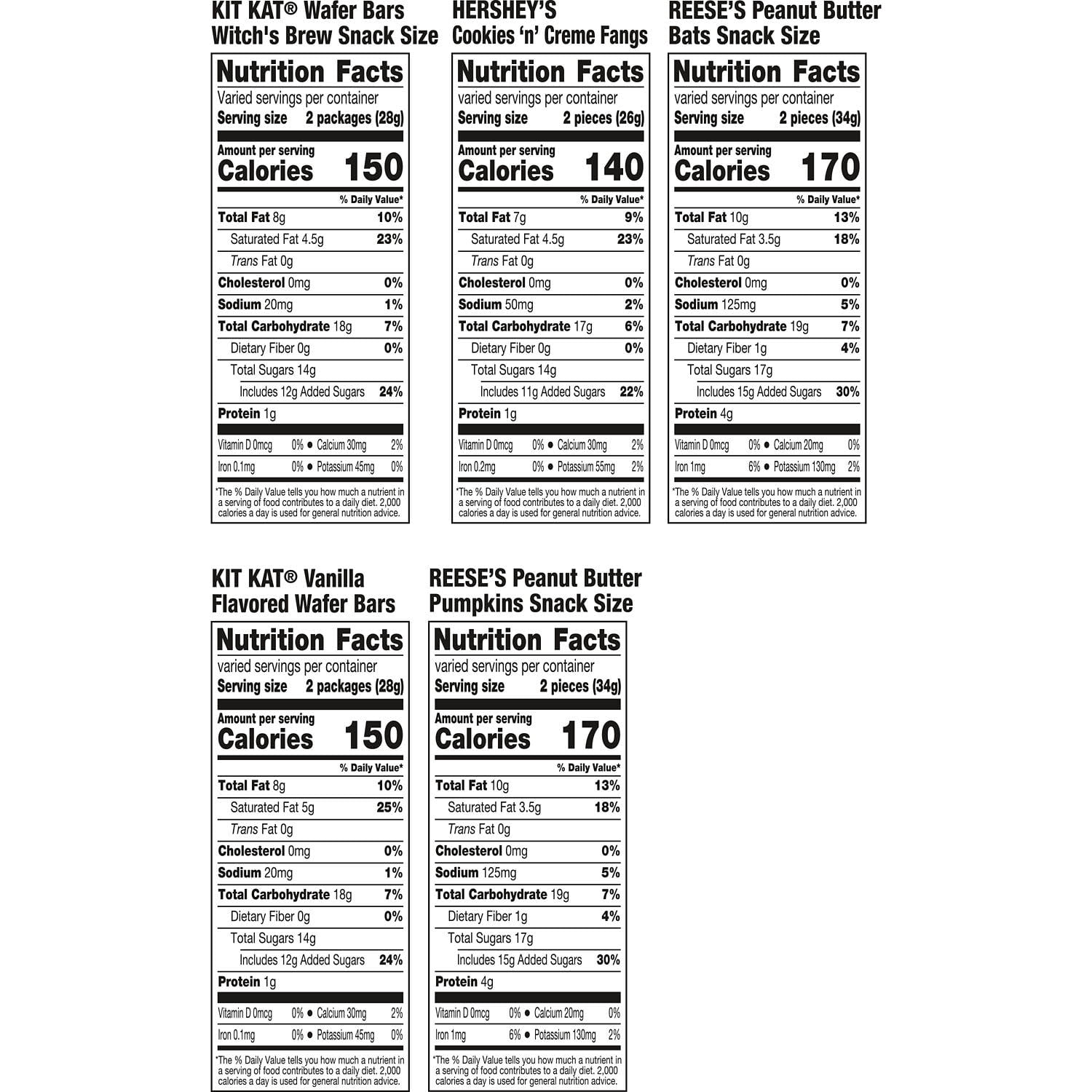Hershey's, Kit Kat and Reese's Assorted, Halloween Candy Variety Bag, 17.28 oz (30 Pieces)