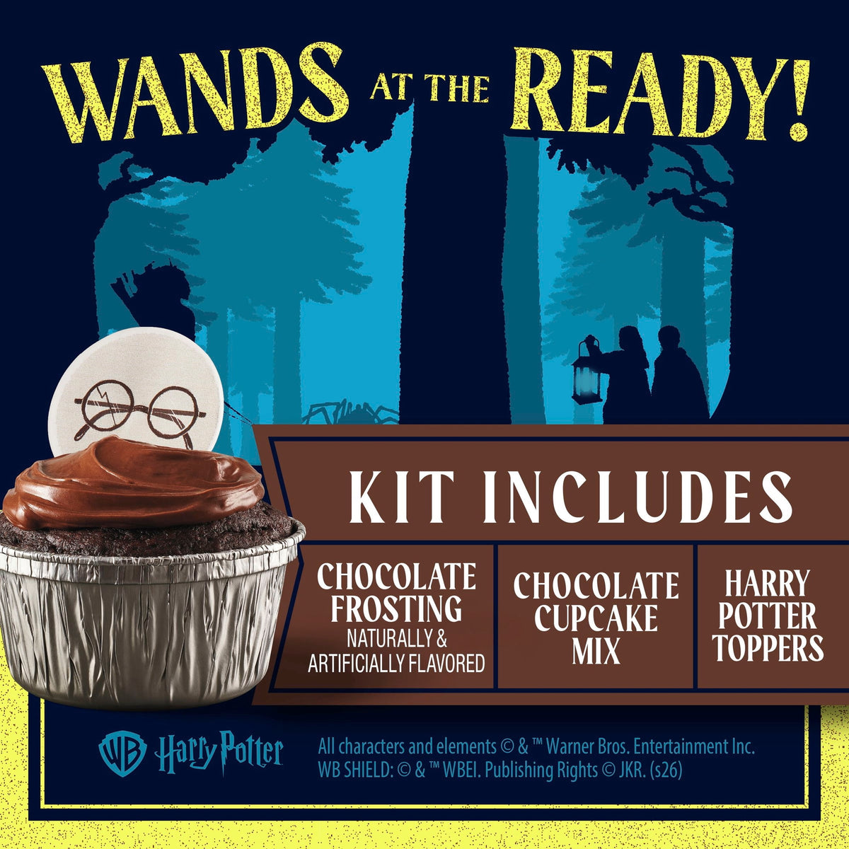 Betty Crocker Harry Potter Forbidden Forest Chocolate Cupcake Kit, 6 Count, 13.3 oz