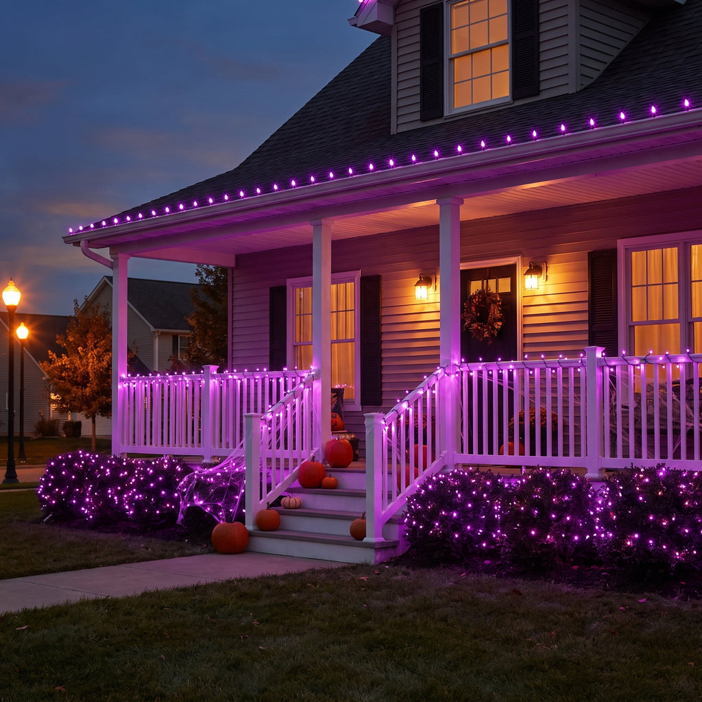Indoor/Outdoor 500-Count LED Mini String Lights, Purple, 98.5', Halloween by Way To Celebrate