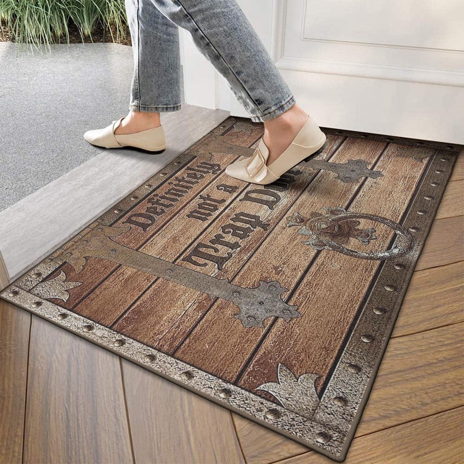 Bear Rugs Tribal Doormat Non-Slip Absorbent Resist Dirt Front Door Mat Machine Washable Welcome Mats Outdoor Inside Floor Rugs for Entryway 30" X 17"…