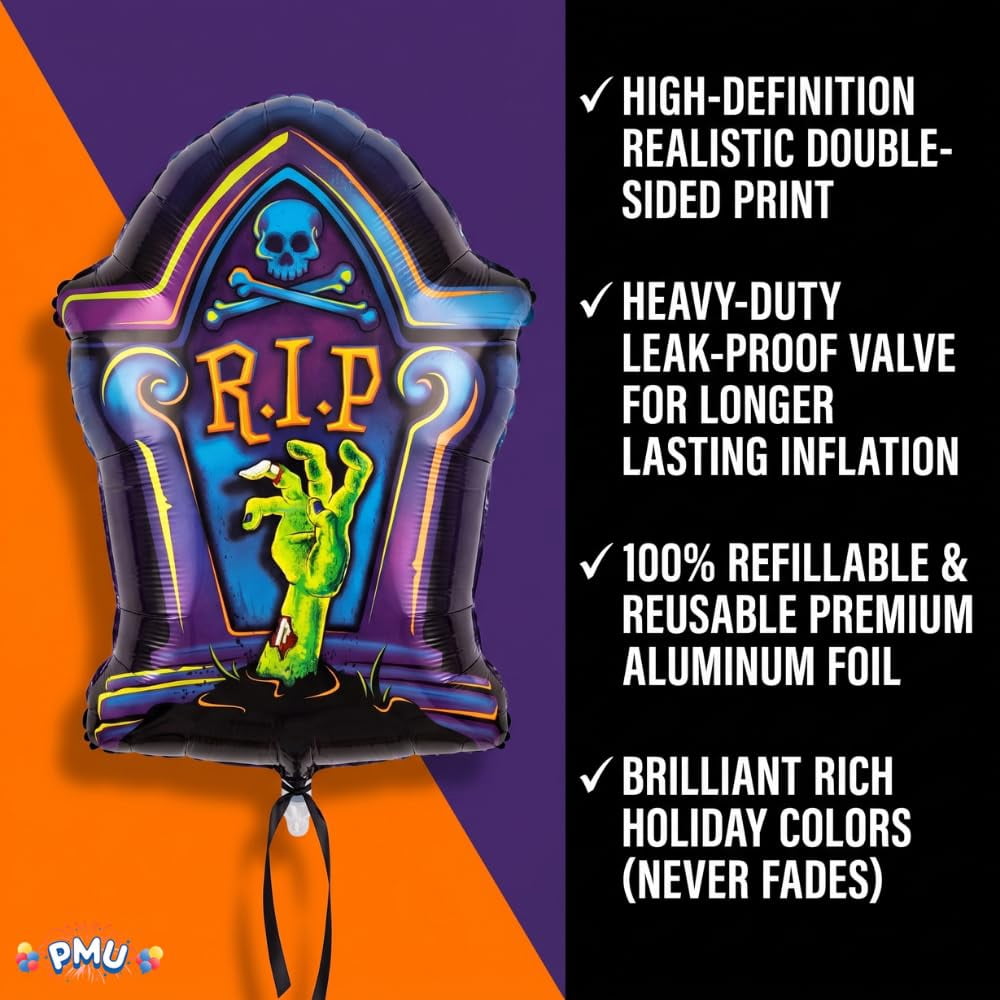 PMU Halloween Flying Ghost 24 Inch Mylar-Foil Balloon (10/pkg) Pkg/1