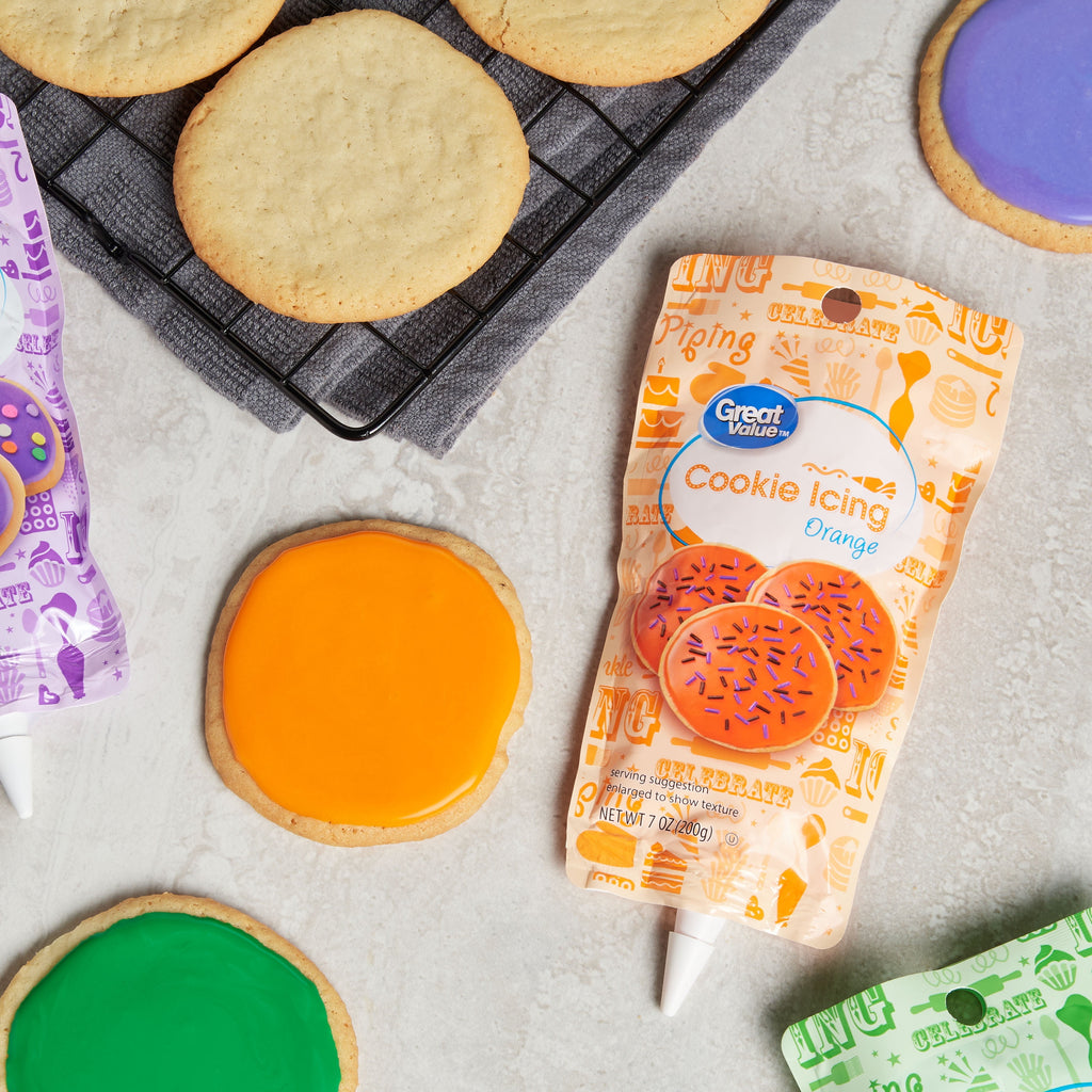 Great Value Cookie Icing, Orange, 7 oz