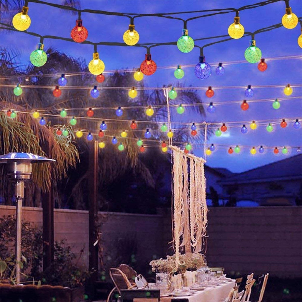 Toodour Solar String Lights Outdoor, 35.6ft 60 LED Waterproof Solar Powered Globe Patio Lights with 8 Modes for Garden Home Gazebo Yard Decorations (Warm White)