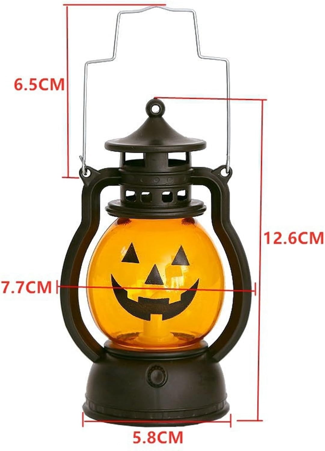 LHNFT Halloween Lantern Night Light, Vintage Oil Lamp Wall Light Outdoor, Battery Operated Hanging Lantern for Party Decor, Halloween Decorations Outdoor
