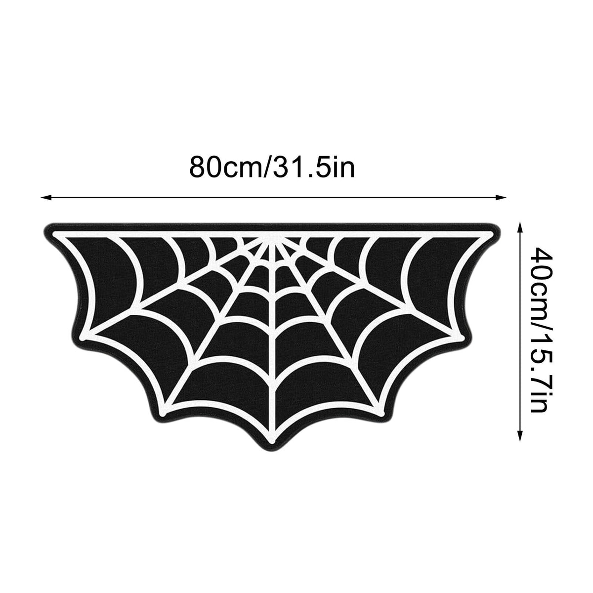 SLYNSHome Halloween Mats,31.5x15.7 Inch Spider Web Bathroom Door Mat Halloween Themed Rugs Avoid Slip Floor Mat Non-slip Pad for Front Door Hallowmas Home Decoration Supplies