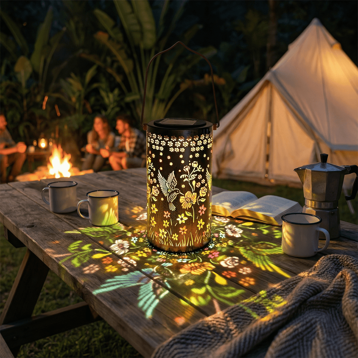 Colorful Solar Lanterns IP65 Outdoor Waterproof, Mother's Day Gifts for Women Mom Grandma - LED Colorful Sunflower Solar Lights Metal Hanging Lantern for Patio Yard Porch