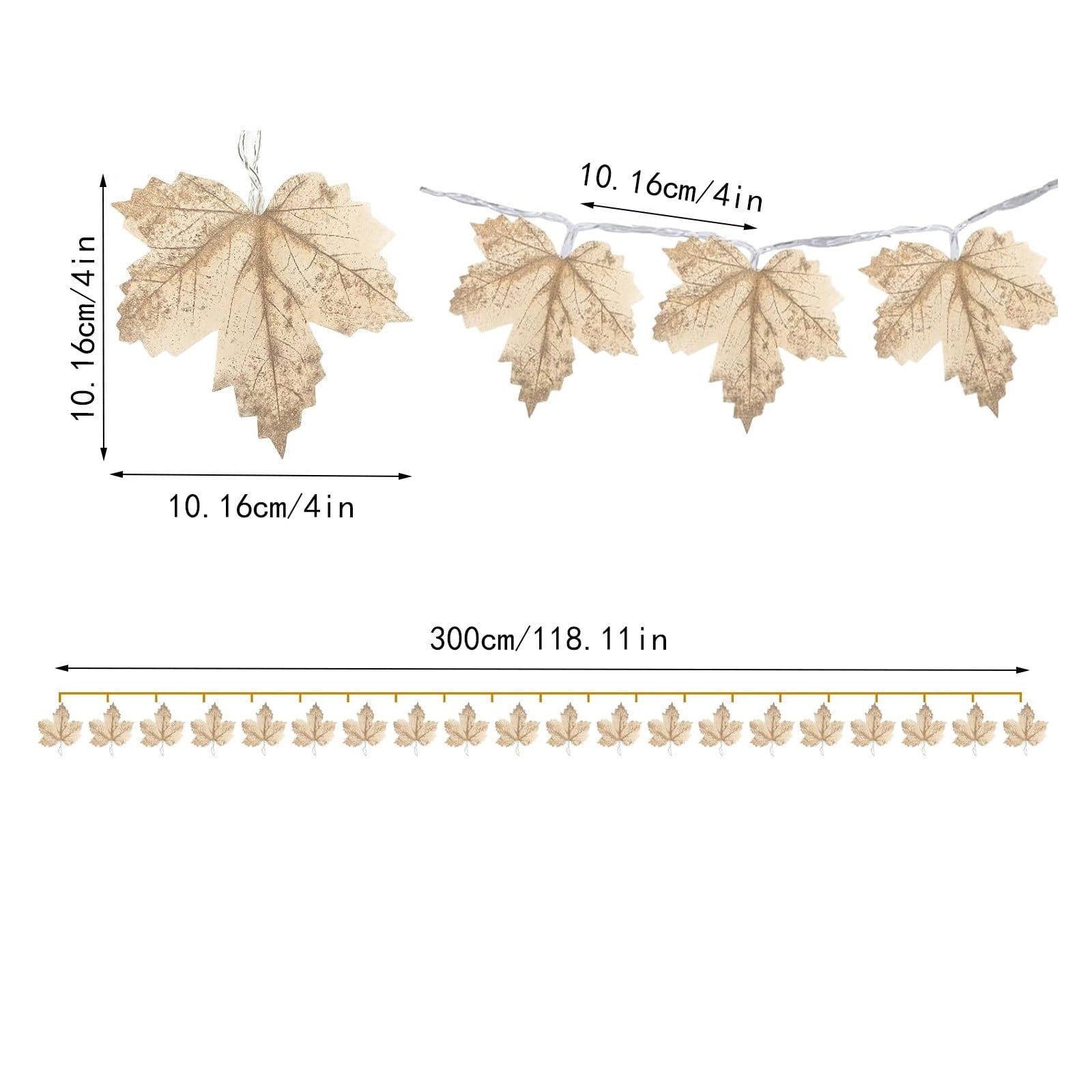 WKSCLPAI Halloween Maple Leaf Garland, Fall Vine Wreaths for Autumn Festivities Decor,Seasonal Garlands for Home,Halloween & Fall Decorations