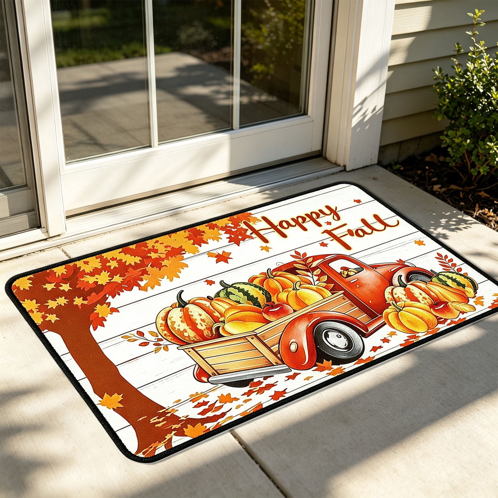 Autumn Door Mat for Entryway, 16x24 Inch, Fall-Themed Floor Doormat for Home Decor, Non-Slip Rug Mat for Living Room, Kitchen, Bedroom, Gifts for Fall Lovers (E)