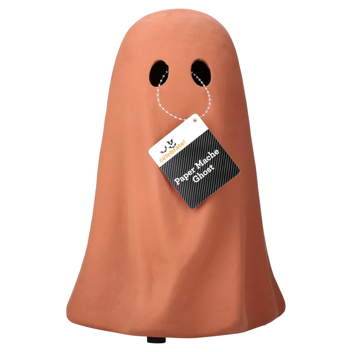 Paper Mache Ghost Decoration, Black, 11", Halloween by Way To Celebrate