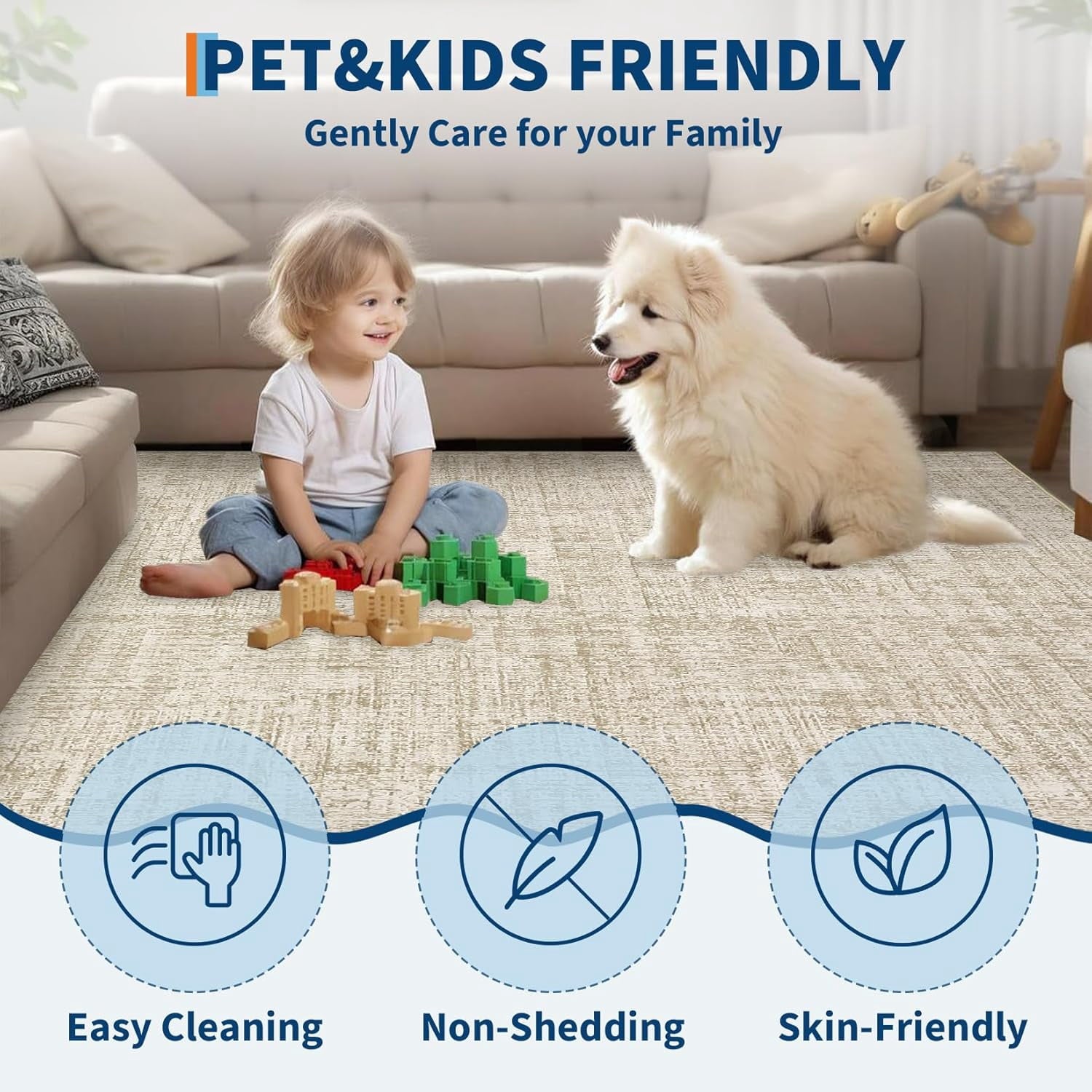 Modern Runner Rugs 2x6 Narrow Solid Color Hallway Rugs, Non-Shedding Low Pile Accent Carpet, Foldable Ultra-Thin Indoor Floor Cover for Laundry Room, Bedroom, Kitchen, Beige Brown