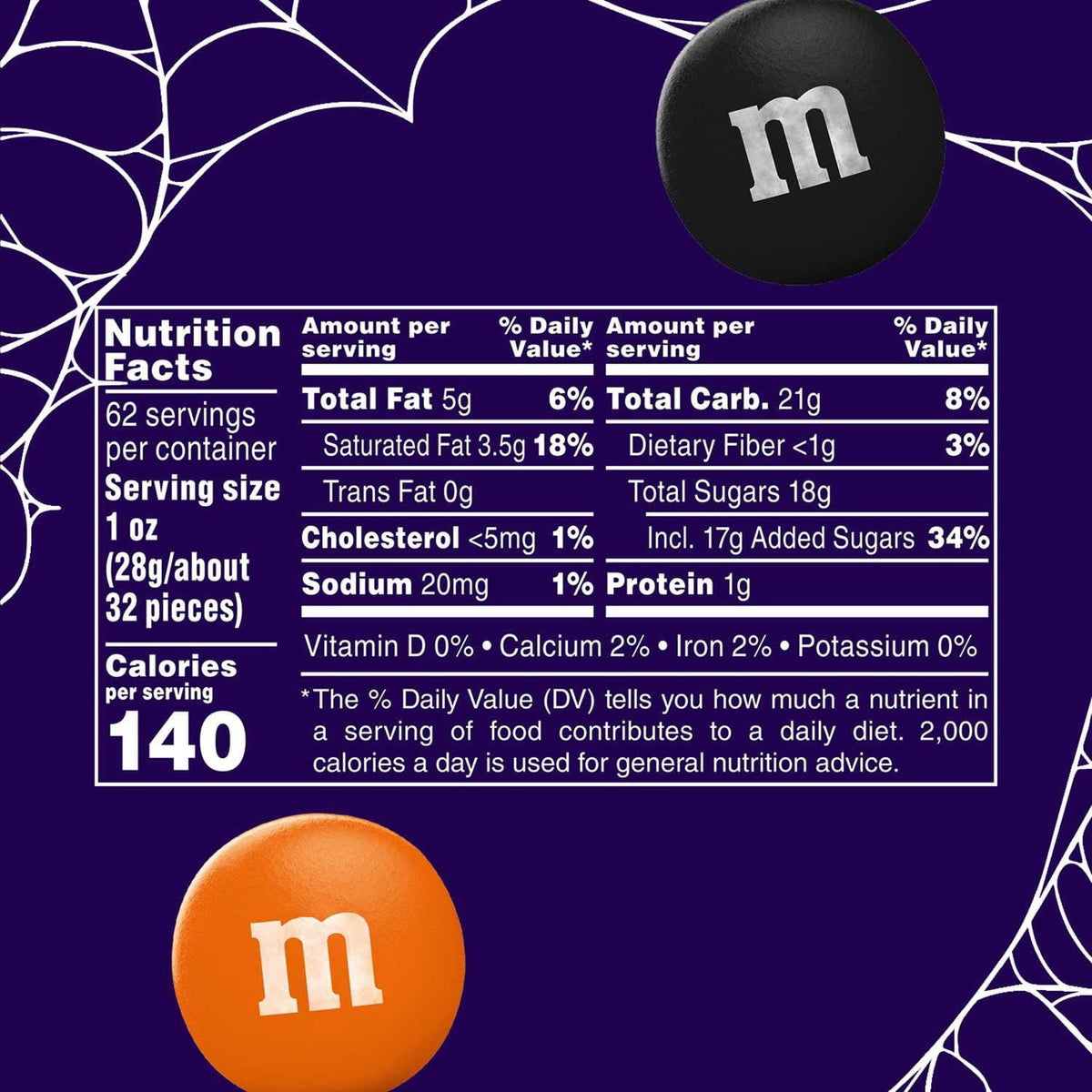M&M'S Milk Chocolate Halloween Candy, 62 Ounce