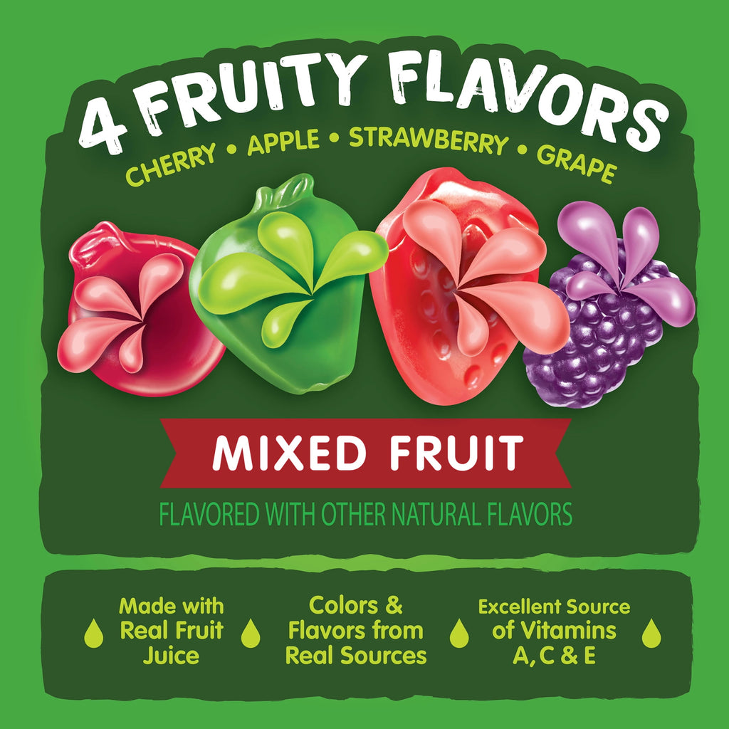 Black Forest Halloween Juicy Burst Fruit Flavored Snacks, Mixed Fruit Flavors, A Juicy Burst of Natural Flavors, Made with Real Fruit Juice, 12.8 oz 16 Count