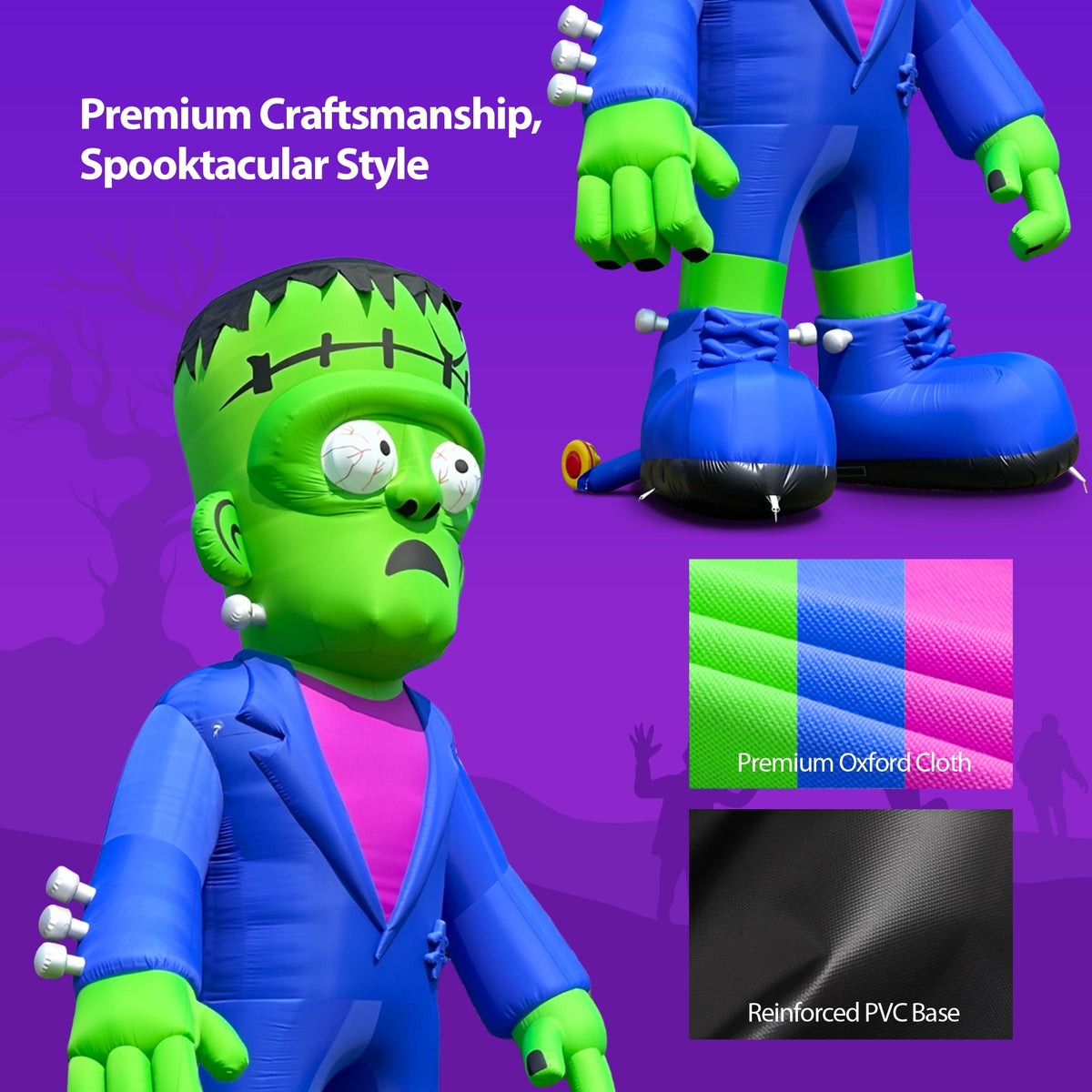 Wellcomer 20ft Giant Inflatable Frankenstein with Blower - Halloween Outdoor Decor
