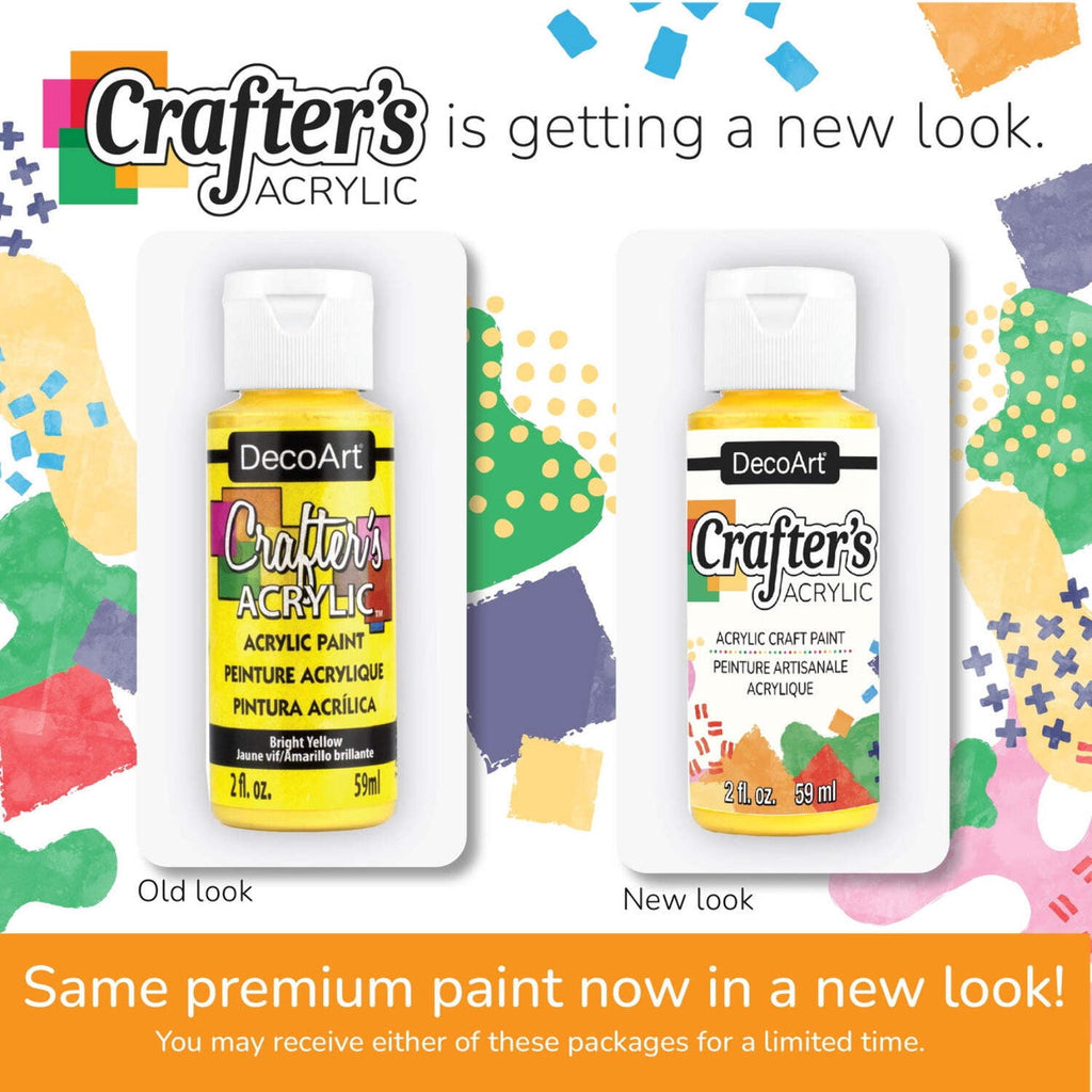 DecoArt Crafter’s Acrylic Paint Set, 24 Bright Colors, 2 fl oz Bottles, Matte Finish, for Art and Craft