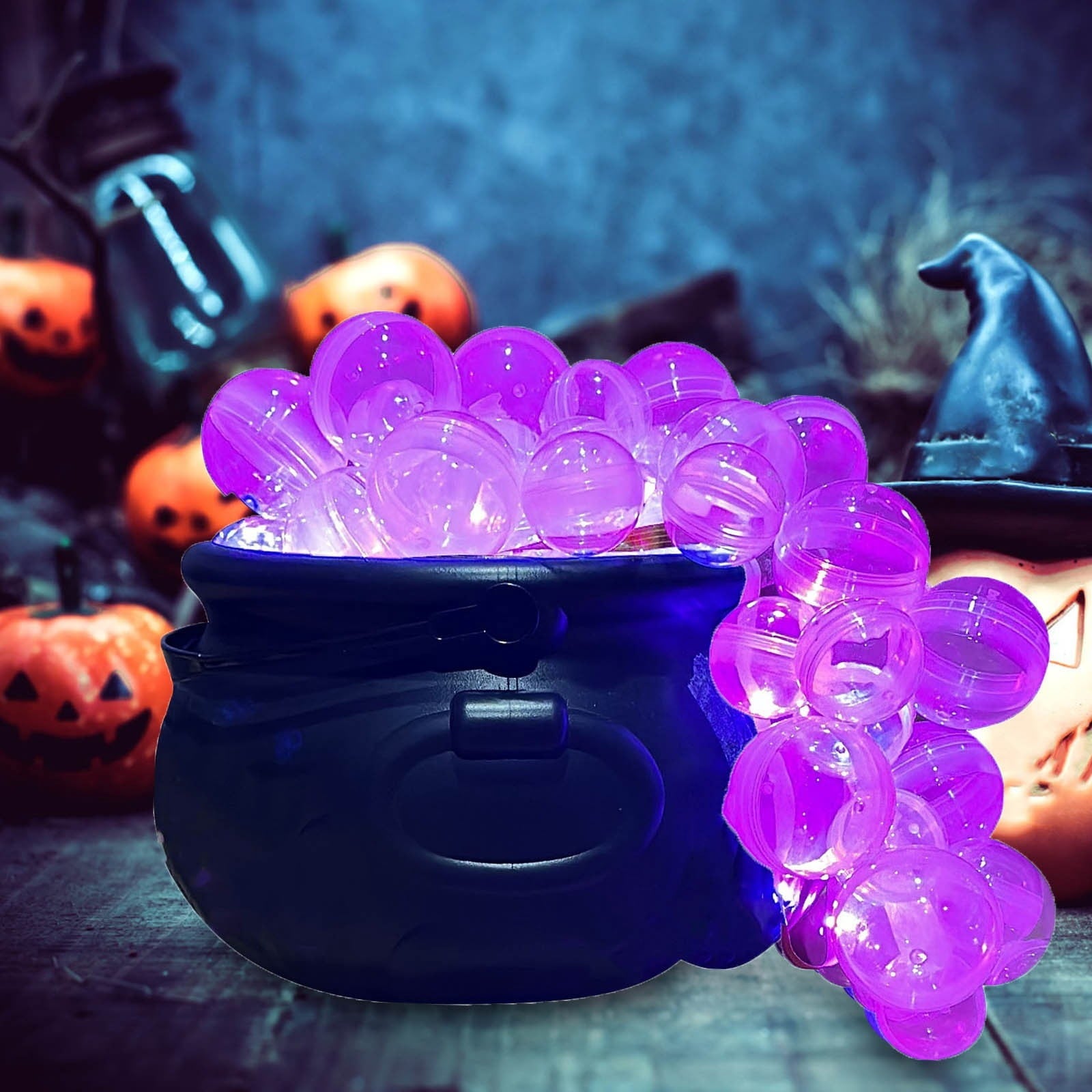 Muecwrye Halloween Decorations Outdoor, Halloween Clearance! Halloween Witches Cauldron on Tripod with Lights, DIY Bubbling Cauldron Set Decor for Home Porch Outside, Halloween Party Supplies