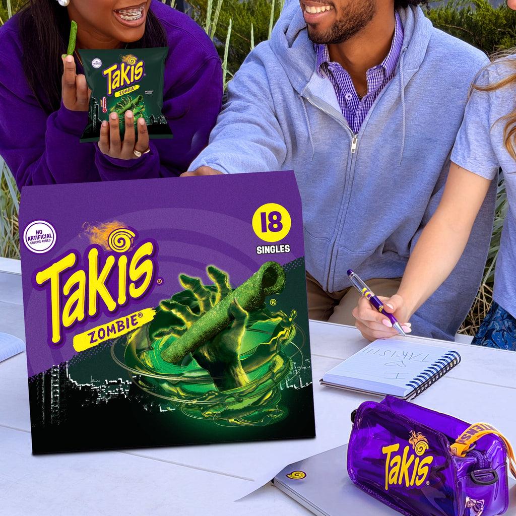 Takis Zombie 18 pc / 1 oz Multipack, Habanero & Cucumber Rolled Tortilla Chips
