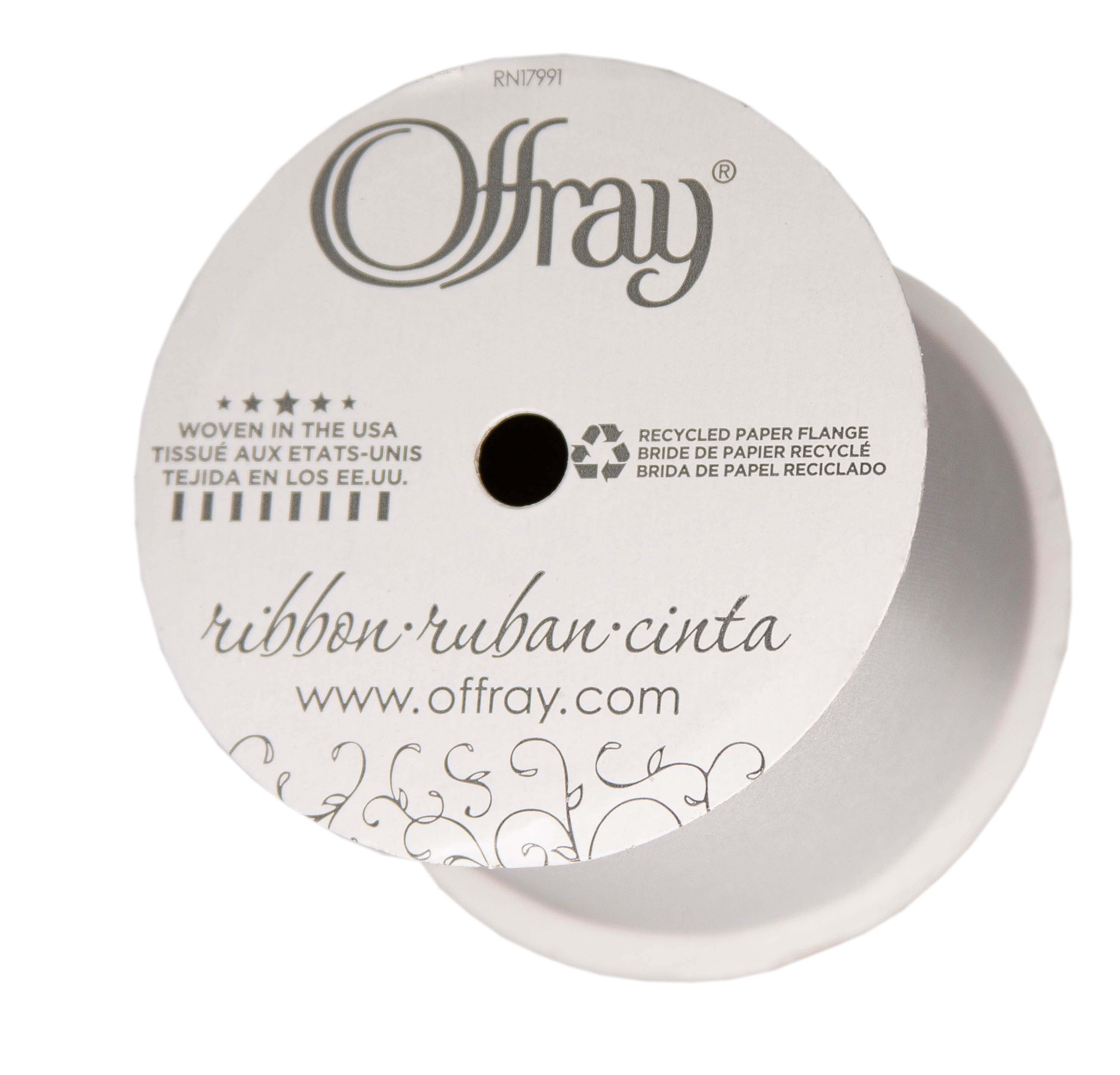(2 pack) Offray Ribbon, Red 2 1/4 inch Single Face Satin Polyester Ribbon for Sewing, Crafts, and Gifting, 9 feet, 1 Each