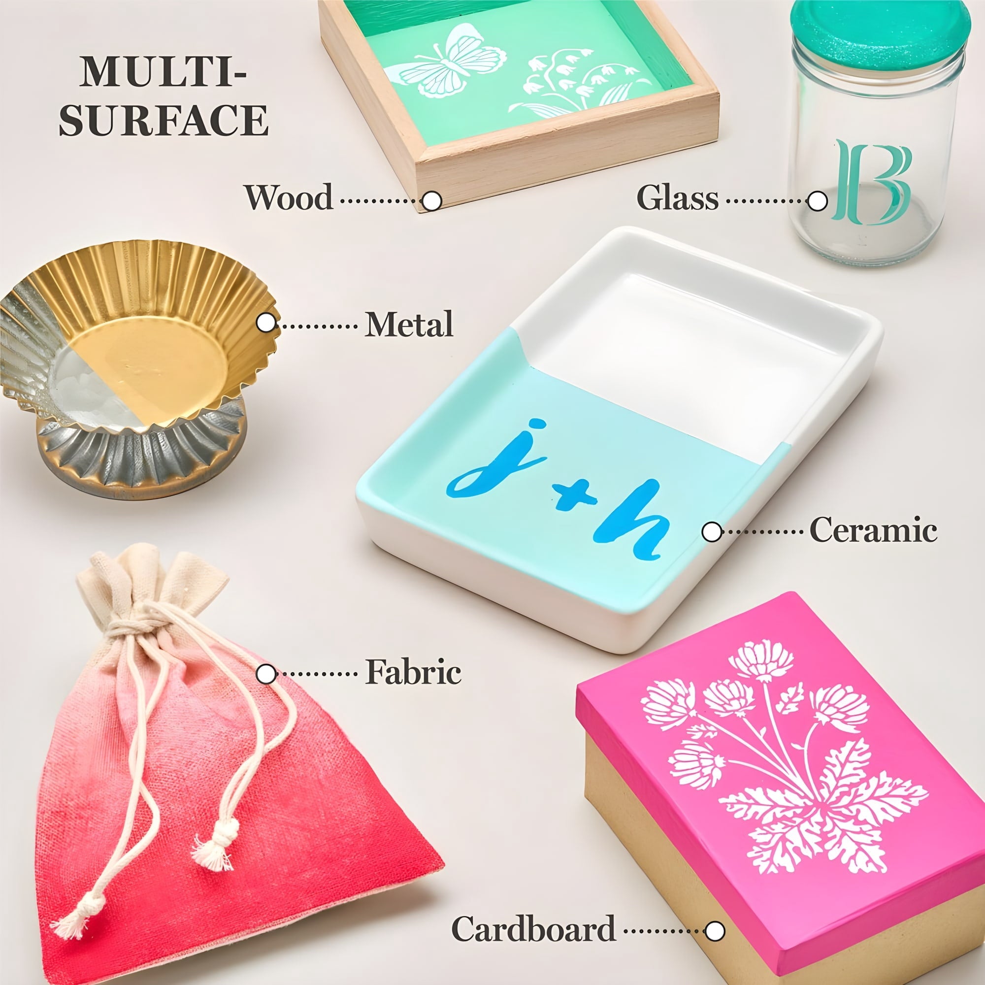 Martha Stewart Multi-Surface Acrylic Craft Paint, Satin Finish, Elevated Neutrals, Set of 12, 2 fl oz