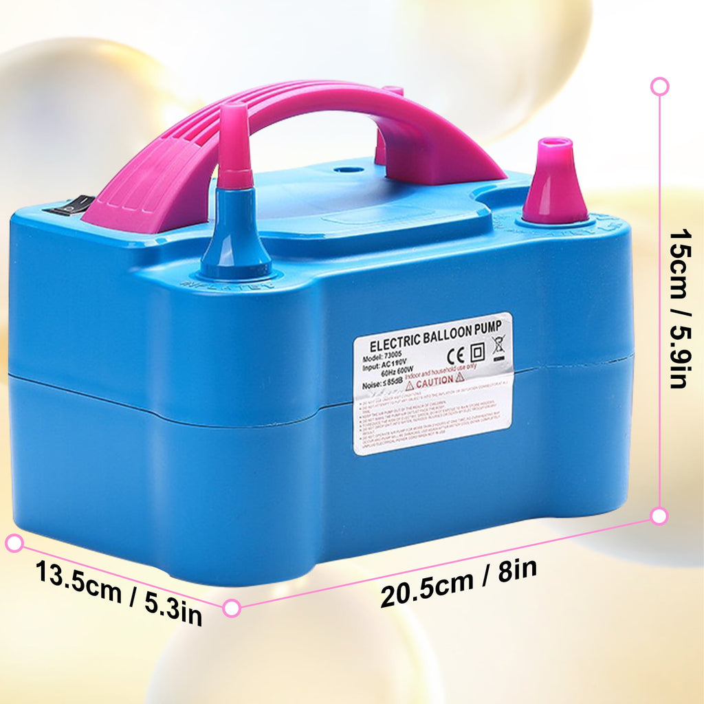 Electric Balloon Pump, Portable Dual Nozzle Blower Air Balloon Pump & Inflator for All Balloons Party Wedding Decoration