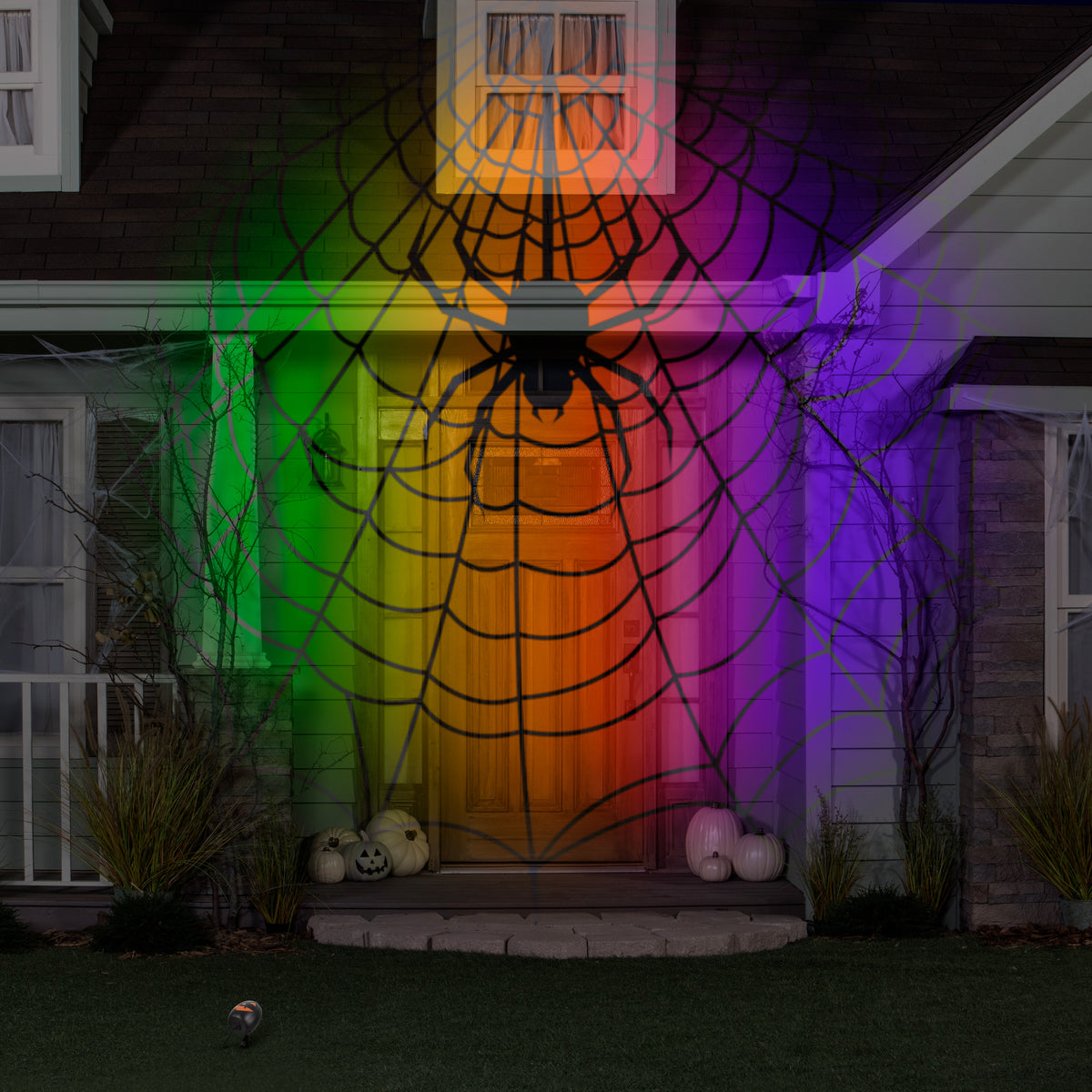 Projection Lightshow Cascading Spider with Color