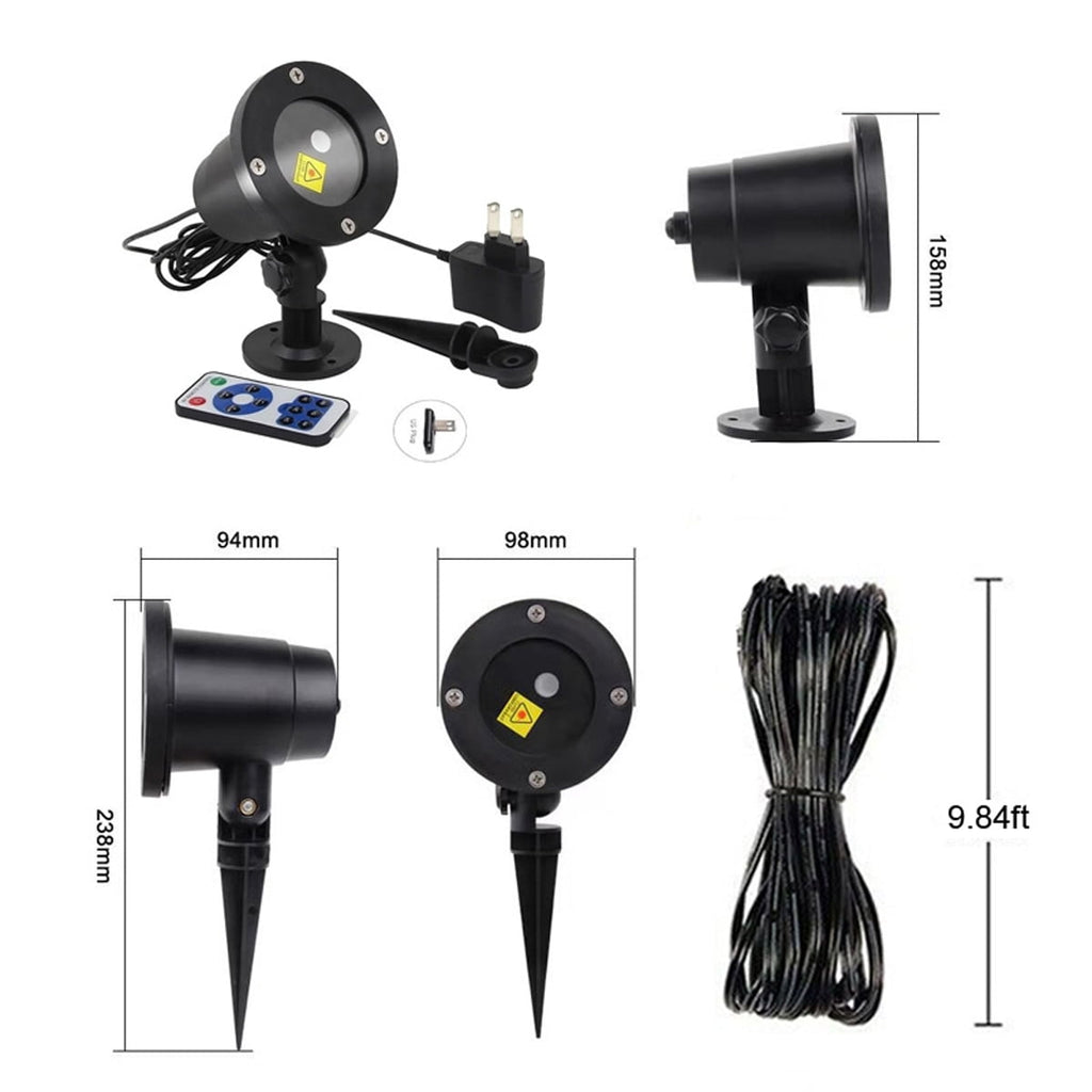Christmas Projector Lights Outdoor, Waterproof Christmas Laser Lights Landscape Spotlight Decorative Stage Lights with Red and Green Lights for Party Garden Patio Wall Ceiling Floor