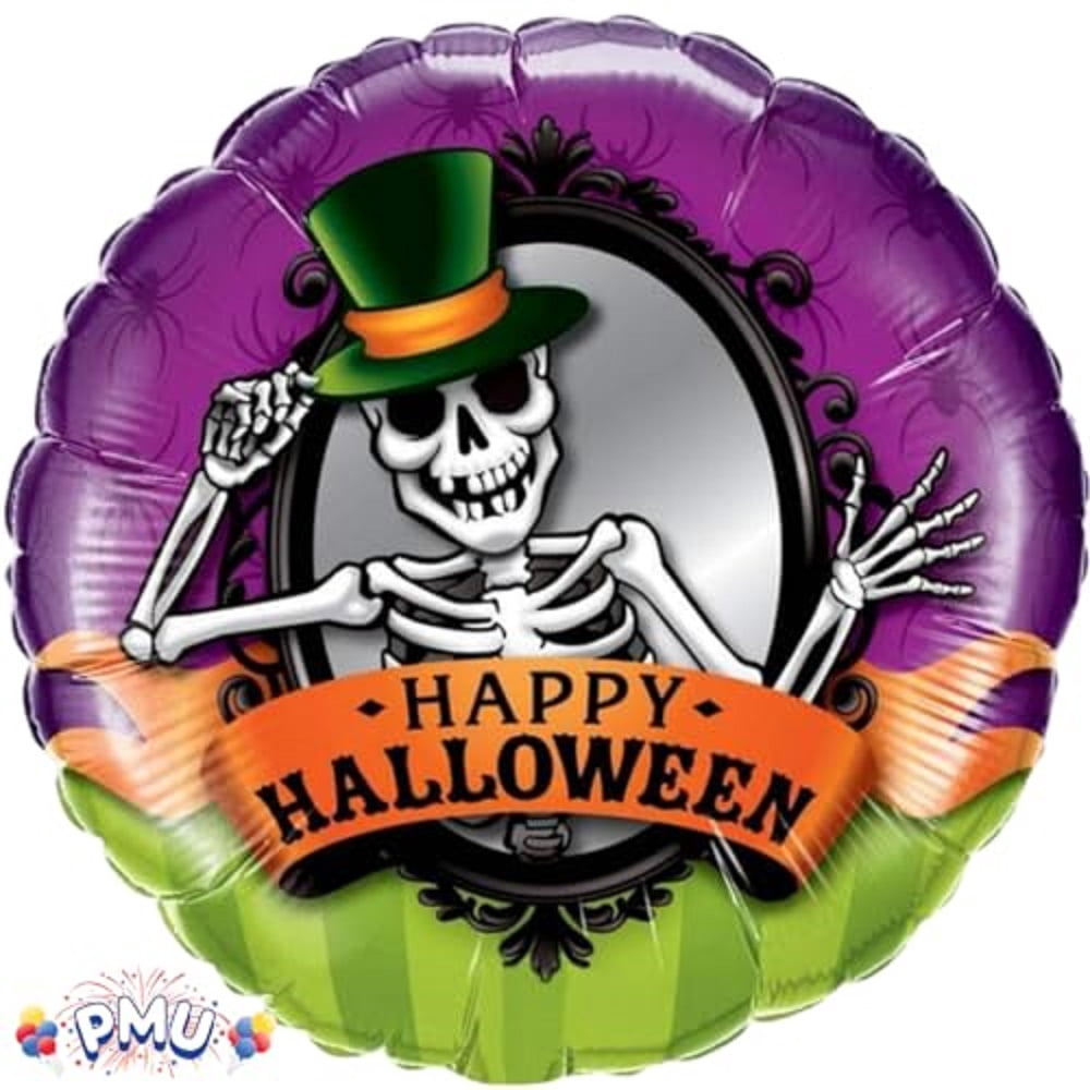 PMU Halloween Flying Ghost 24 Inch Mylar-Foil Balloon (10/pkg) Pkg/1