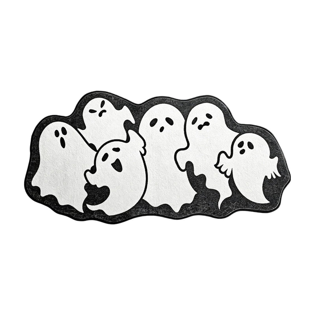 Halloween Ghost Door Mat, Cute Welcome Mat for Front Door Porch Entryway Haunted Outdoor Decor Spooky Decorative Entrance Doormat Non Slip Halloween Rug, 16" x 24"