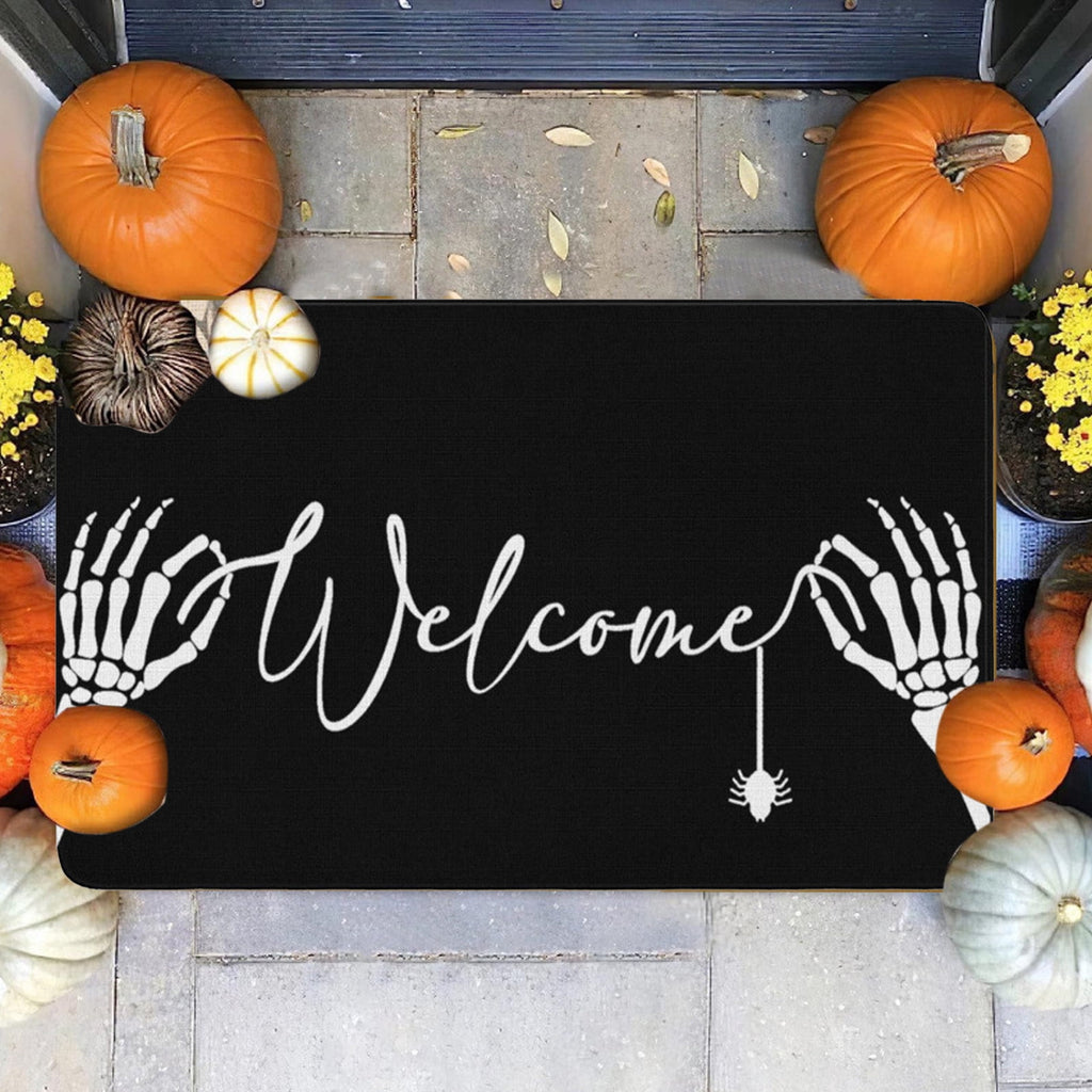 YIMWNYI Halloween-Themed Door Mat, Spooky Entryway Rug, Non-Slip Wiper, Decorative Pumpkin Mat, Perfect for Trick-or-Treaters, Versatile Indoor Outdoor Decor