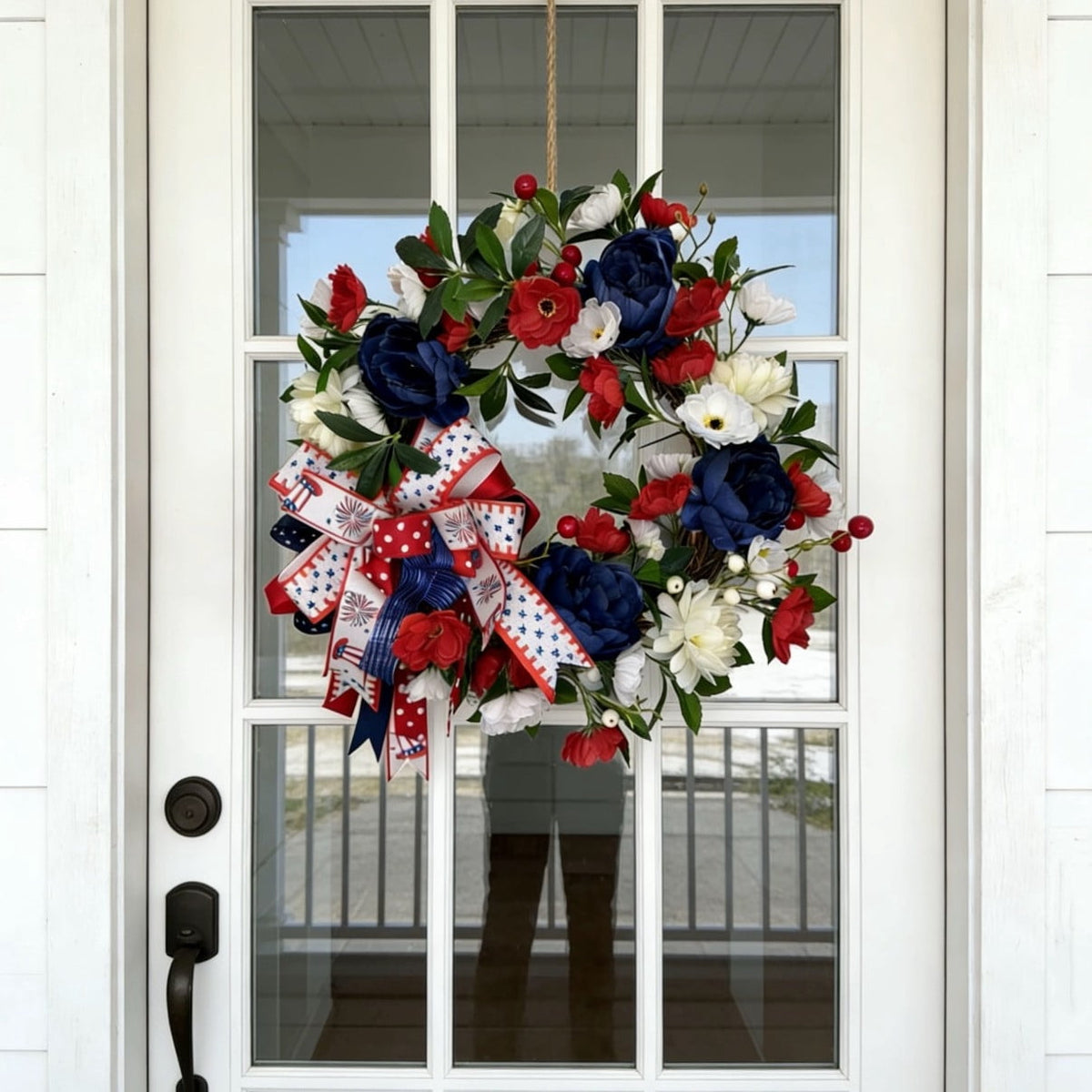Gcvizuso Halloween Crescent Floral Wreath, Orange Red Rose Hydrangea Fall Front Door Decor for Autumn Harvest Celebration