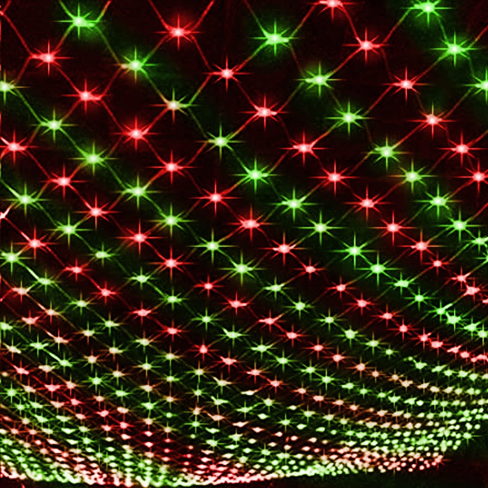 Dazzle Bright Christmas Net Lights, 360 LED 12FT x 5 FT Transparent Wire Waterproof Connectable String Lights with 8 Modes Christmas Outdoor Lights for Bushes Garden Party Holiday Decoration (Green)