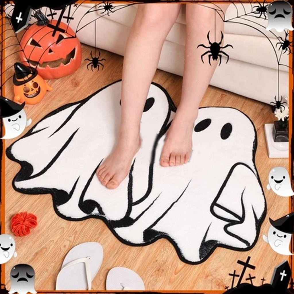 Halloween Bathroom Rugs，Farmhouse Halloween Rugs for Bathroom Decorations for The Home，Pumpkin Bath Mats，Holiday Cute Pumpkin Decor Non - Slip 15.7*23.6Inches