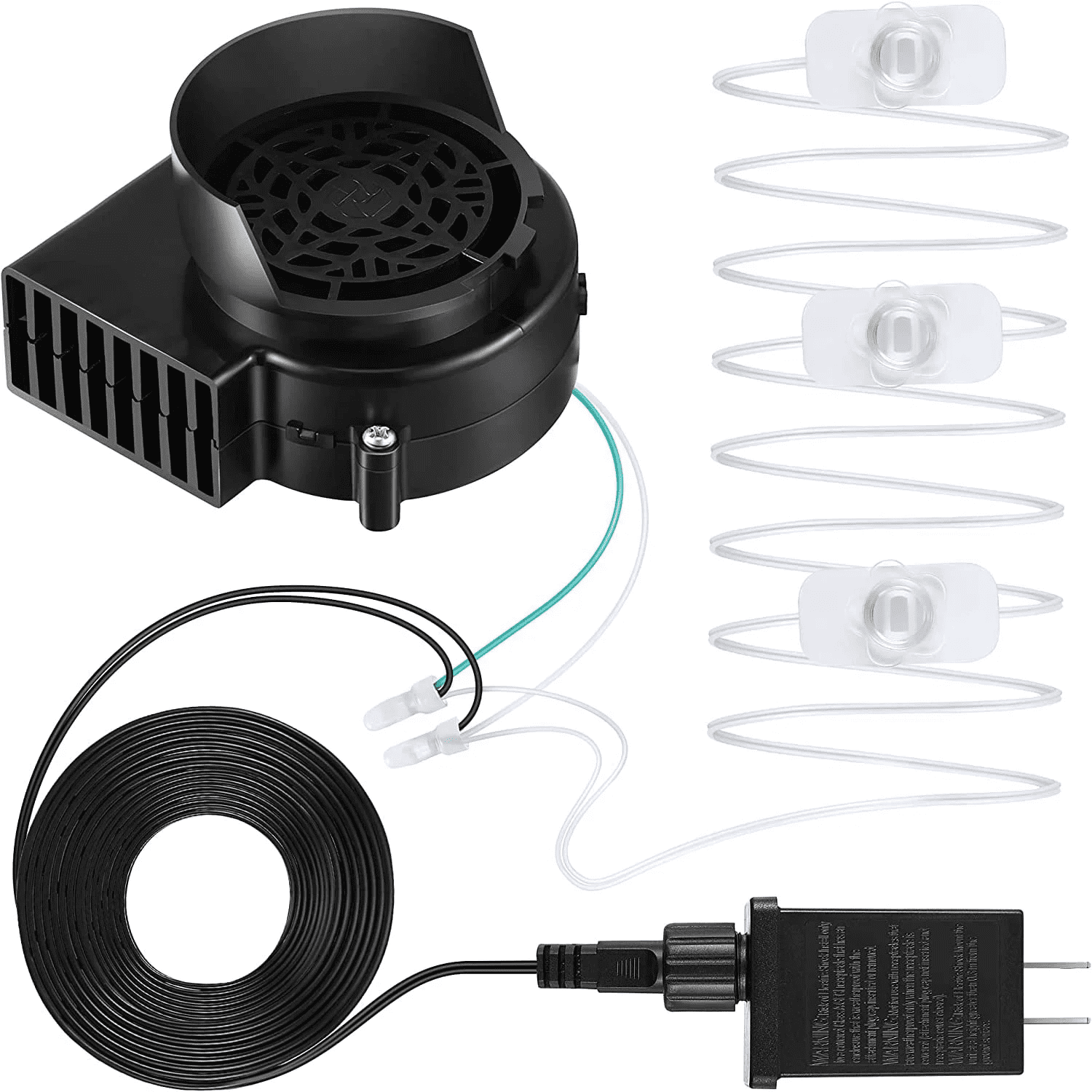 2 Pack Inflatable Air Blower Replacement, Air Fan Blower Motor for Halloween Christmas Airblown Inflatables, for Garden Yard Holiday Decor, 12V/ 1.0A Adapter