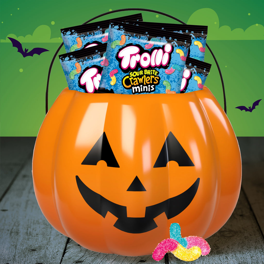 Trolli Halloween Sour Brite Crawlers Minis Treat Packs Candy, 9.6 oz