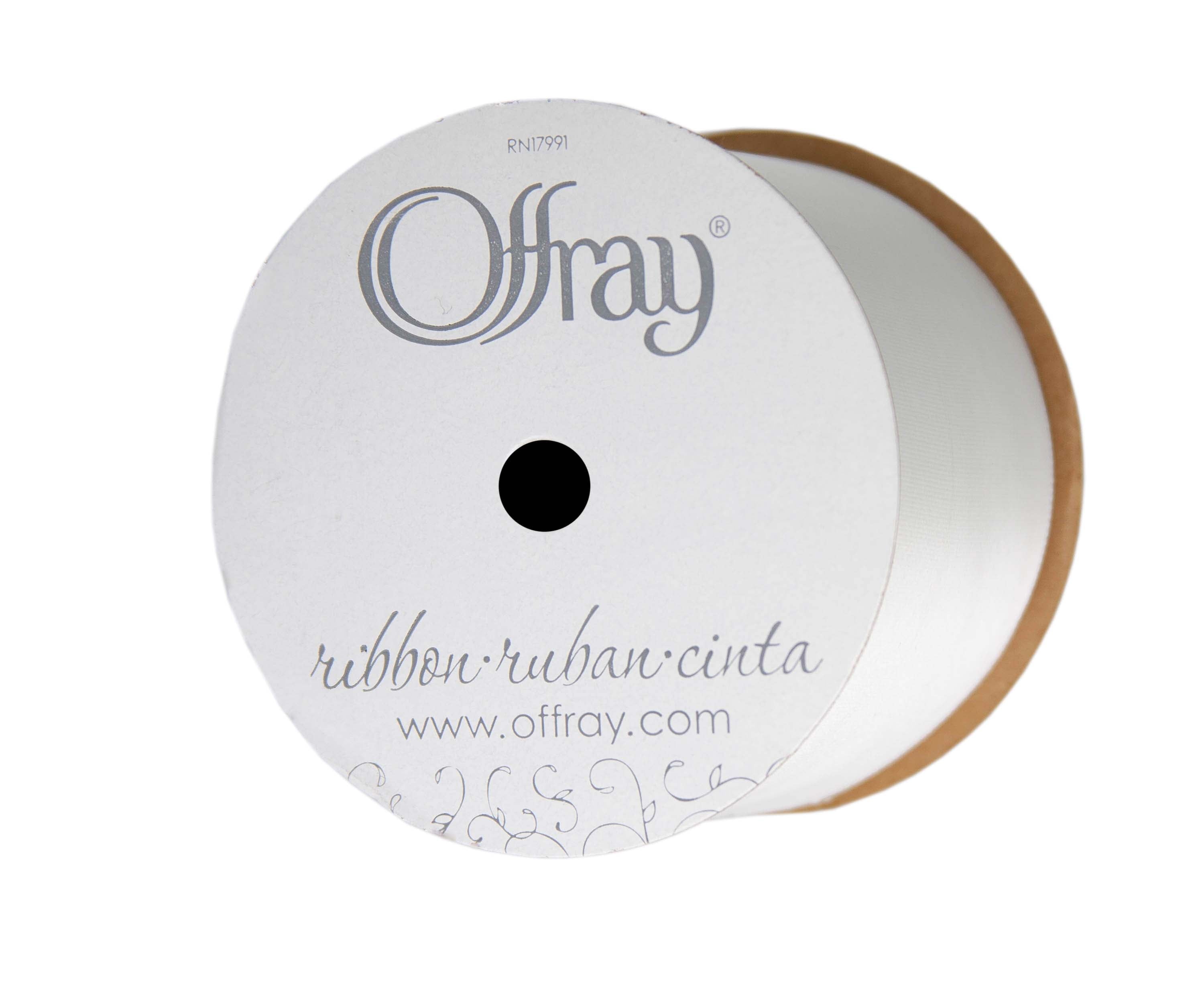 (2 pack) Offray Ribbon, Red 2 1/4 inch Single Face Satin Polyester Ribbon for Sewing, Crafts, and Gifting, 9 feet, 1 Each