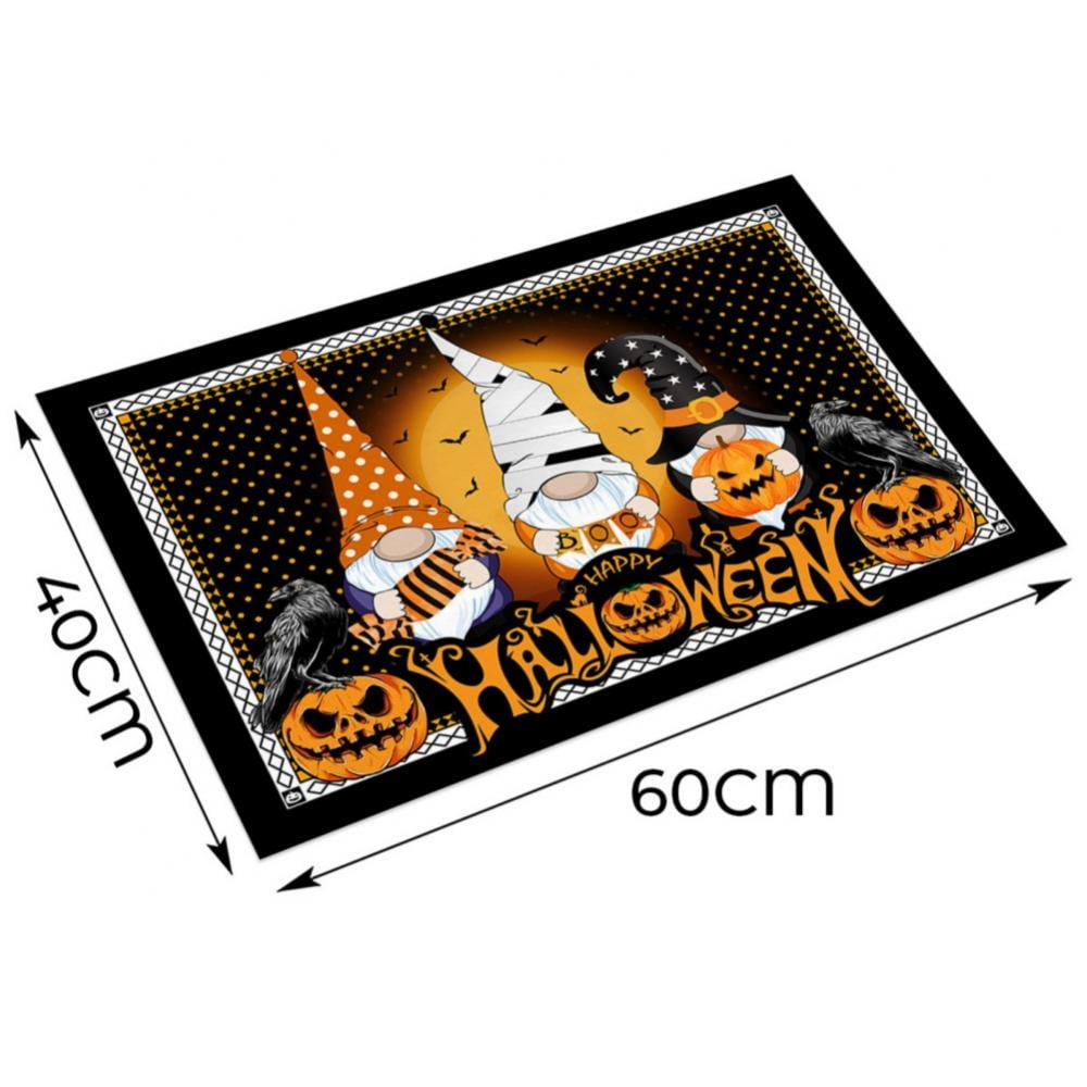Halloween Door Mat Outdoor Trick or Treat Doormat Non Slip Funny Rug Pumpkin Holiday Decorative Entrance Mat for Halloween Indoor Outdoor Decoration, 15.7x23.6"