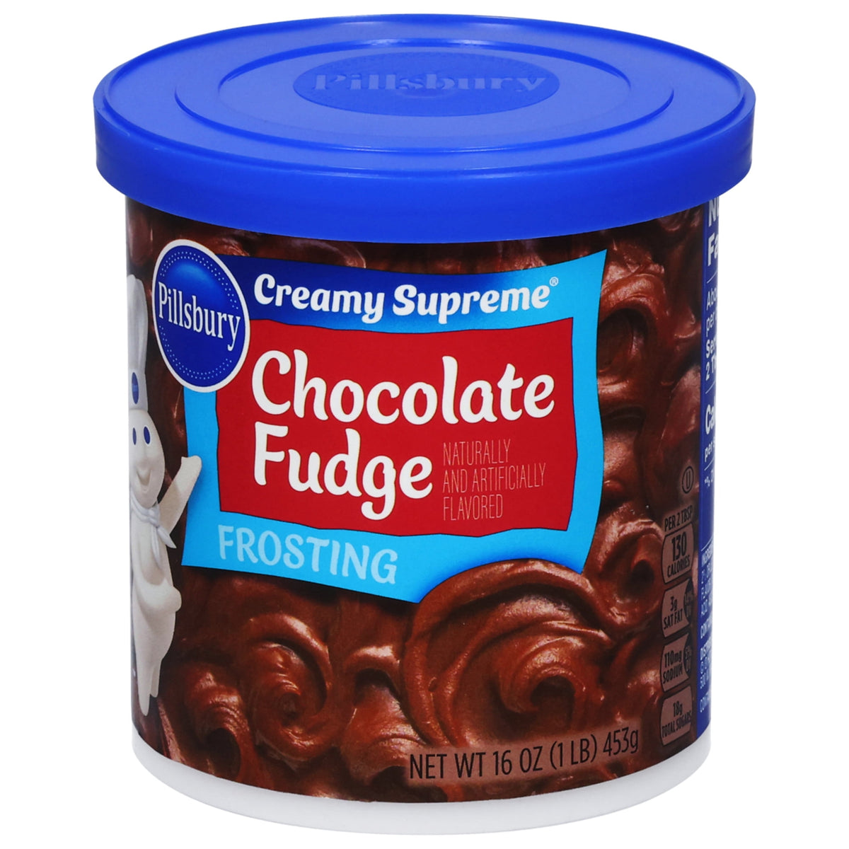 Pillsbury Creamy Supreme Chocolate Fudge Flavored Frosting, 16 oz Tub