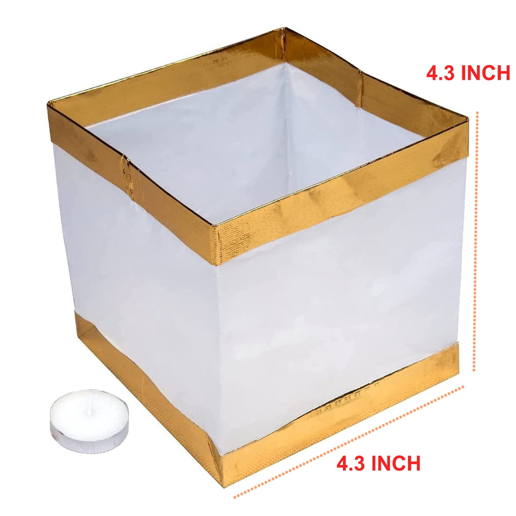 10 pcs Water Floating Candle Lanterns Outdoor Water Lantern for Praying 4.3 Inch
