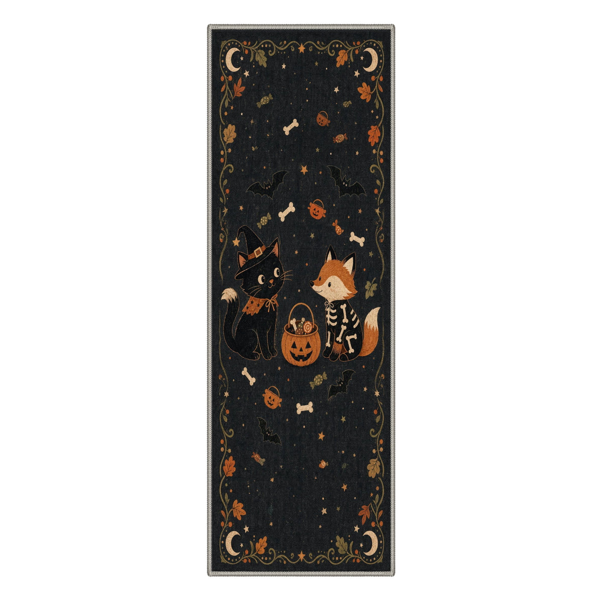 GENIMO 5'x7' Halloween Area Rug for Living Room, Washable Non Slip Soft Farmhouse Pumpkin Indoor Rug for Bedroom Dining Room Home Office, Vintage Sepia