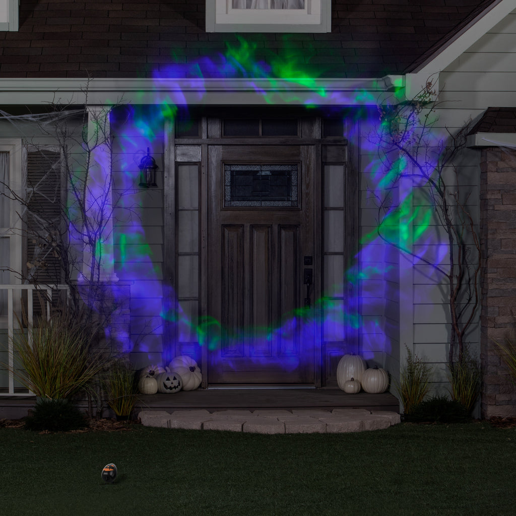 Gemmy Ring of Fire Multi-color LED Projector Lights Halloween Holiday Lighting, 5.59"