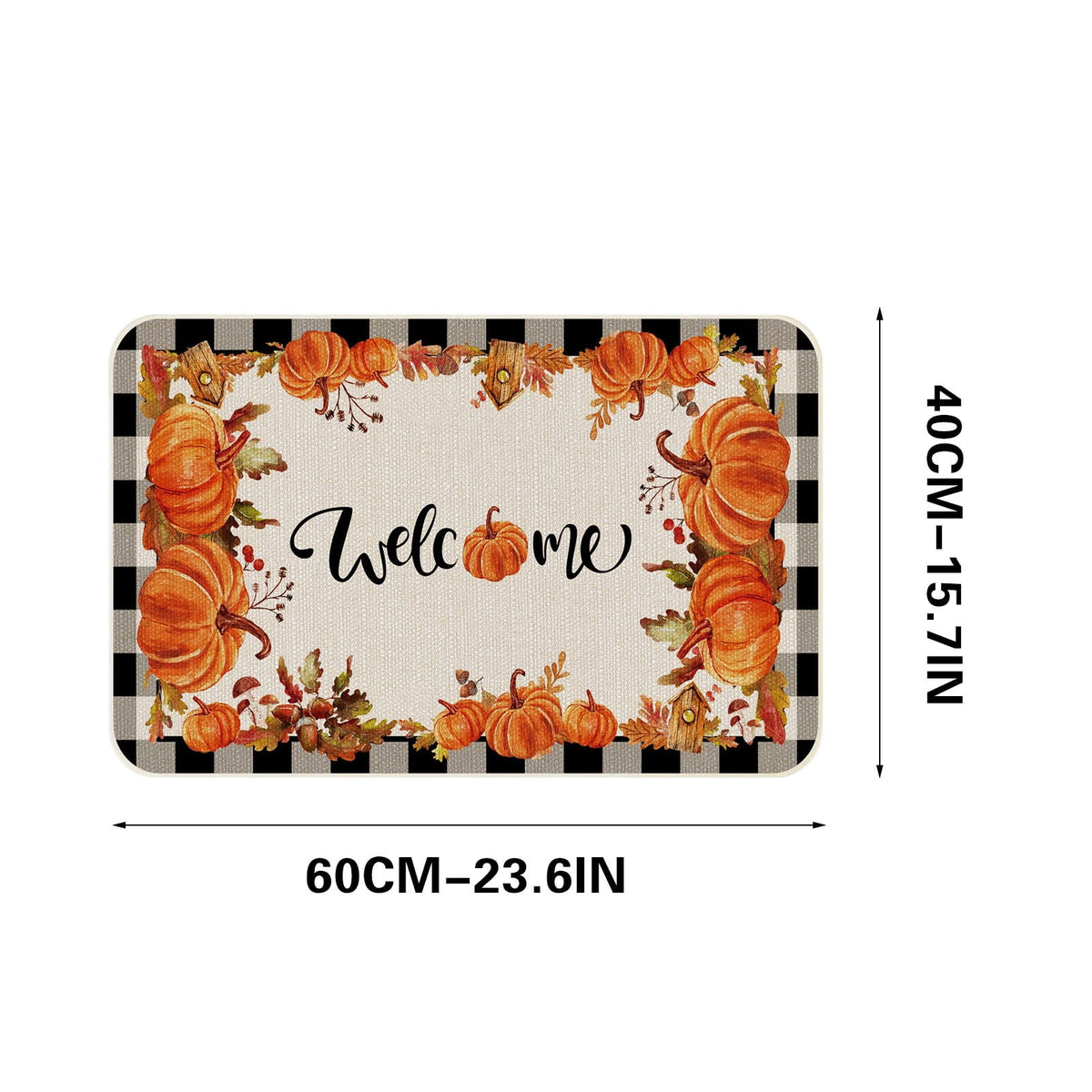 Stijggn Halloween Kitchen Rugs Halloween Mat Halloween Decorations Doormat, Welcome Mats for Front Door,Spooky Outdoor Mats for Front Door, Living Room, Bedroom, K-ids' Room