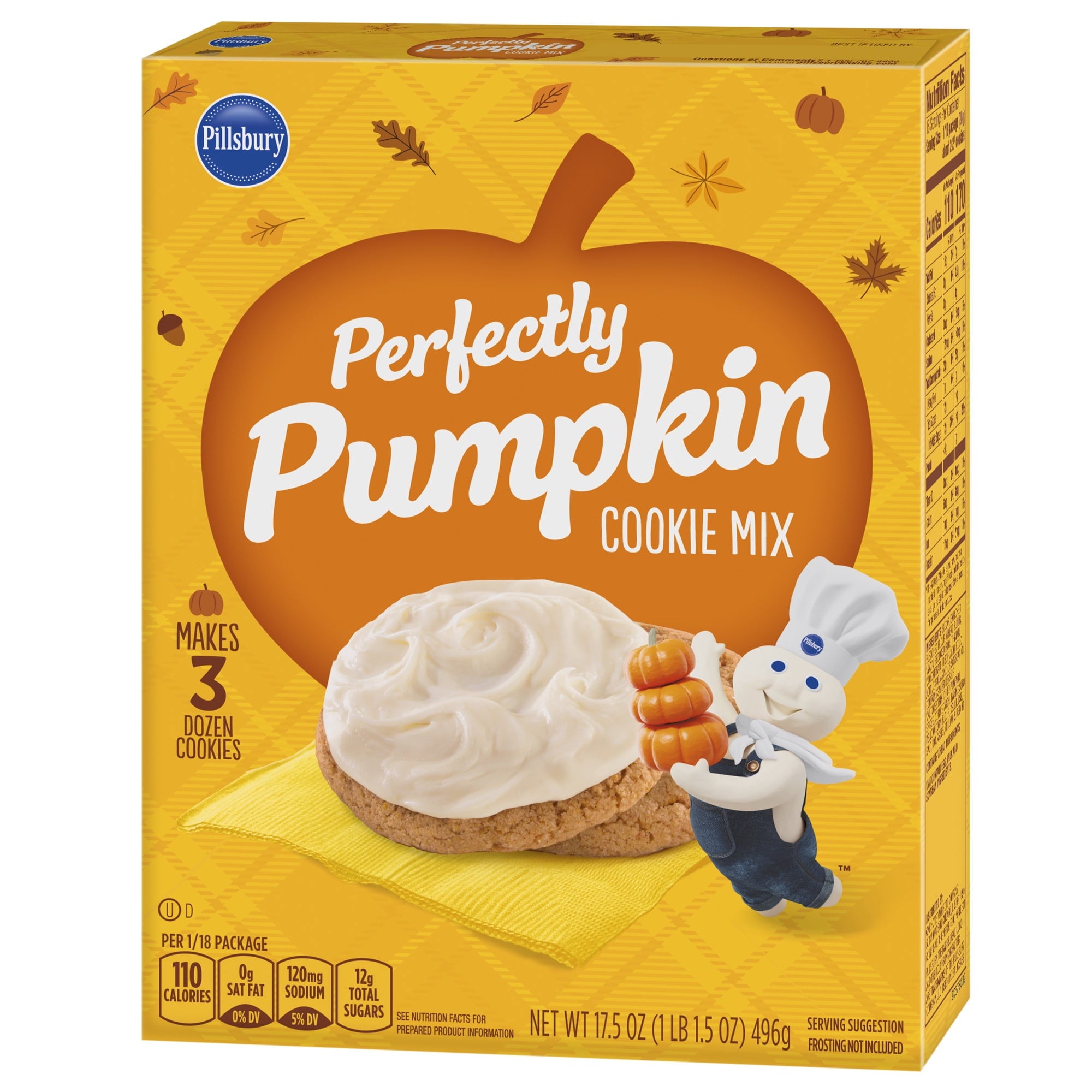 Pillsbury Perfectly Pumpkin Cookie Mix, 17.5 oz Box