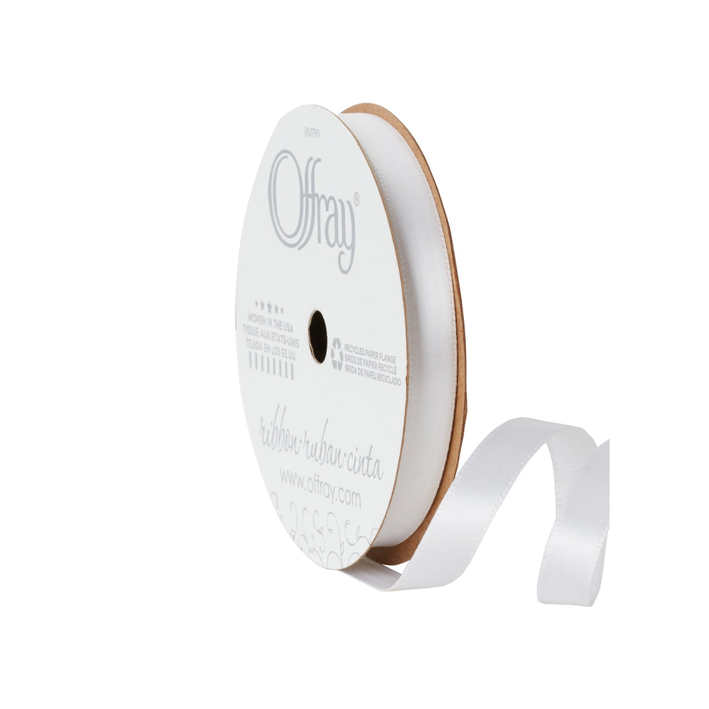 Offray Ribbon, Red Wine 3/8 inch Single Face Satin Polyester Ribbon, 18 feet