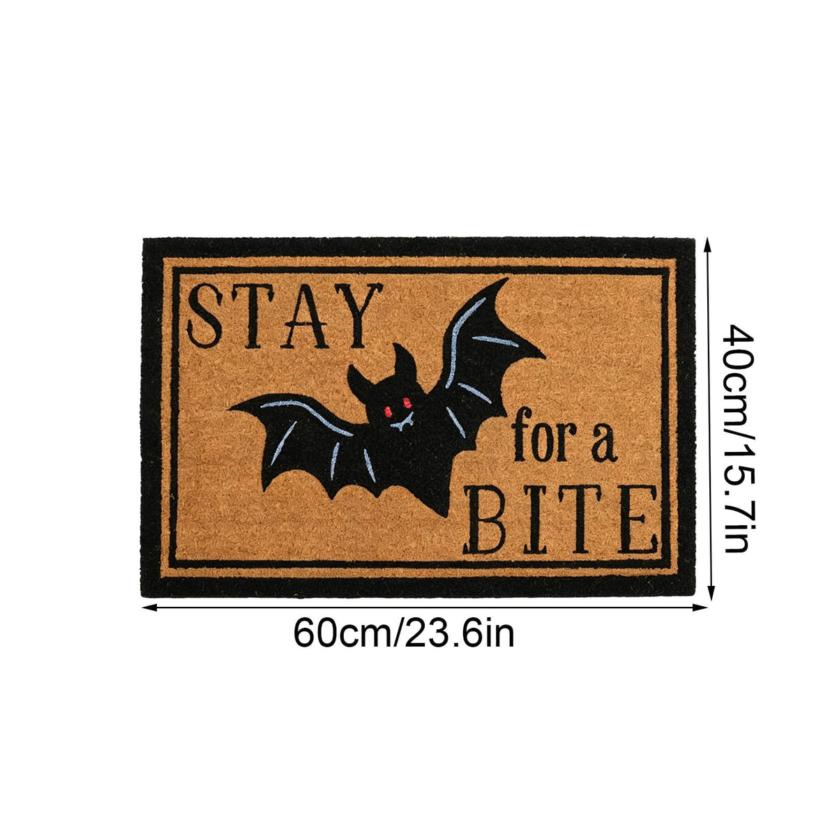 Fall Pumpkin Coir Doormat, Oh My Gourd Anti-Slip Front Door Mat Vintage Harvest Thanksgiving Halloween Entryway Floor Rug