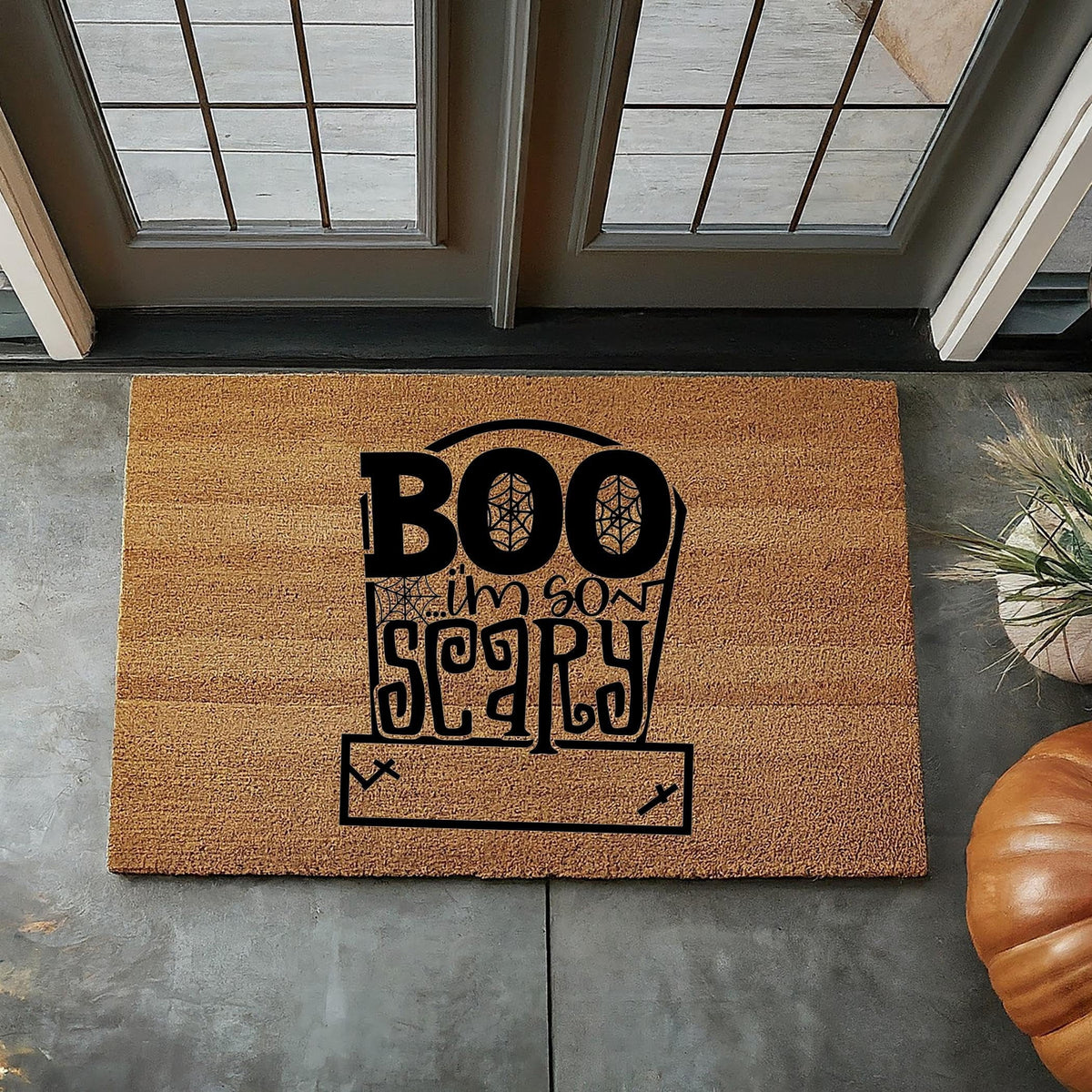 Boo I'm So Scary Halloween Door Mat | Funny Doormat | Welcome Mat | Funny Door Mat | Funny Gift | Home Doormat | Custom Doormat